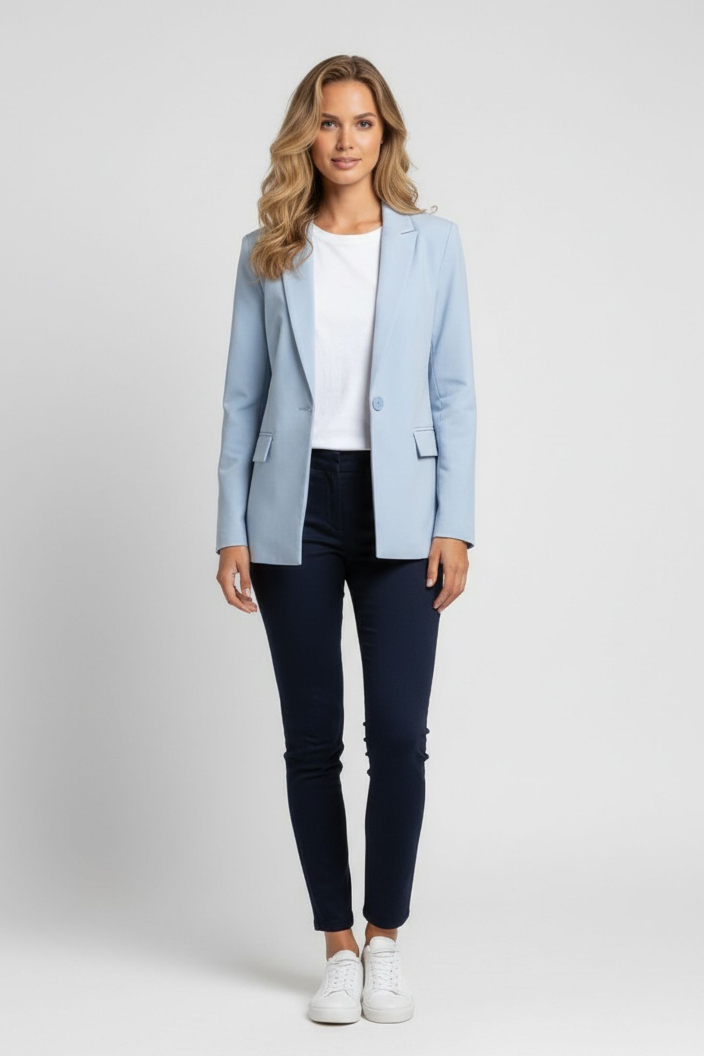 GUESS ECO SOLENE FLUID BLAZER CORONADO BLUE 1