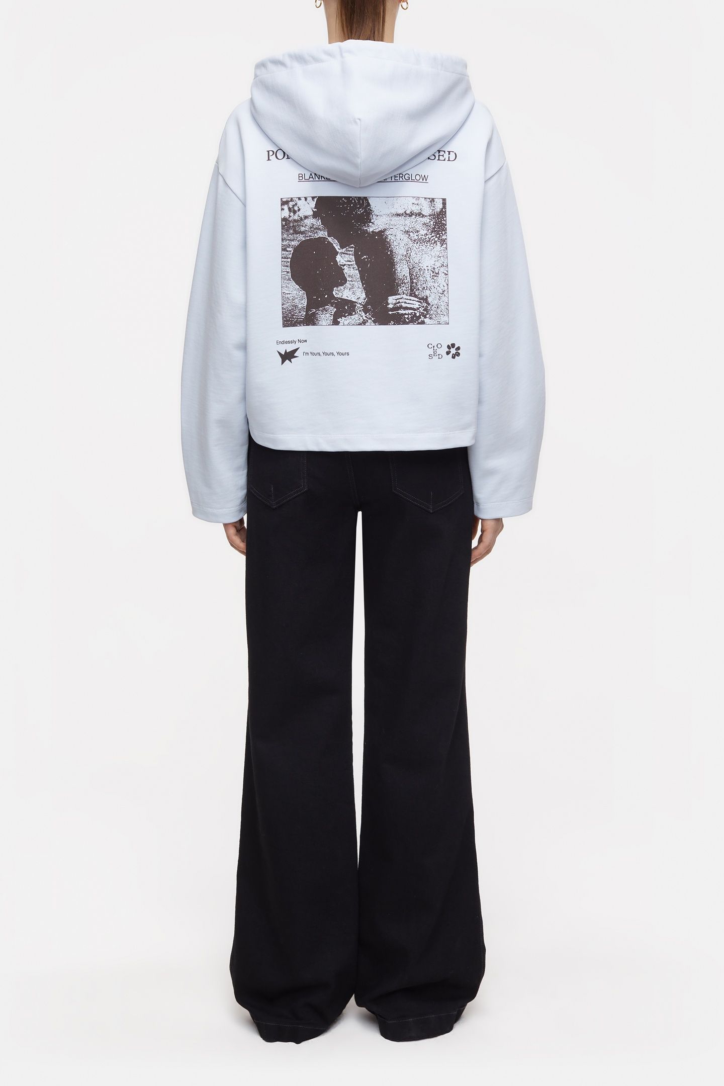 CROPPED HOODIE T-SHIRTS SOFT BLUE 3