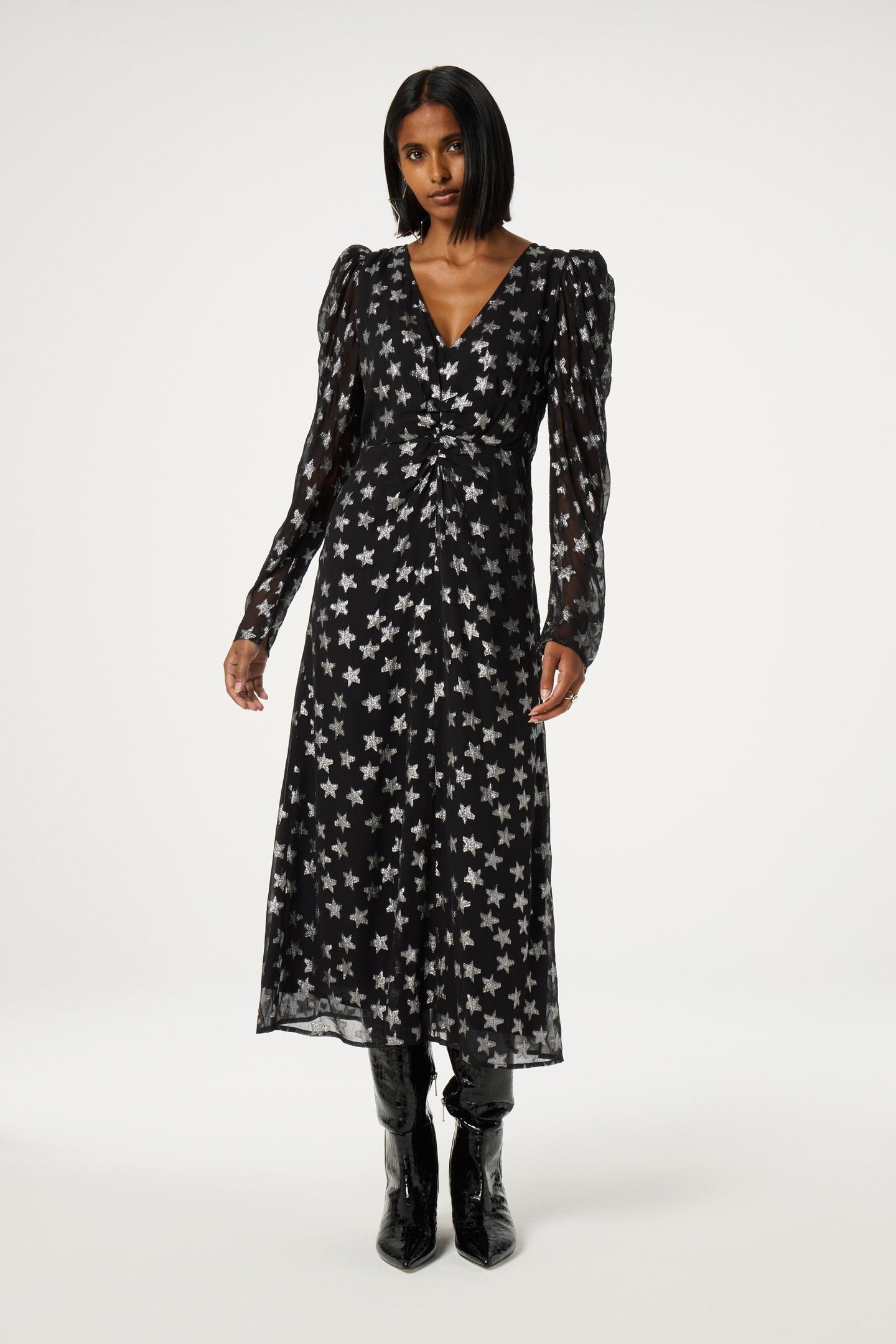 VERA DRESS BLACK/SILVER 1