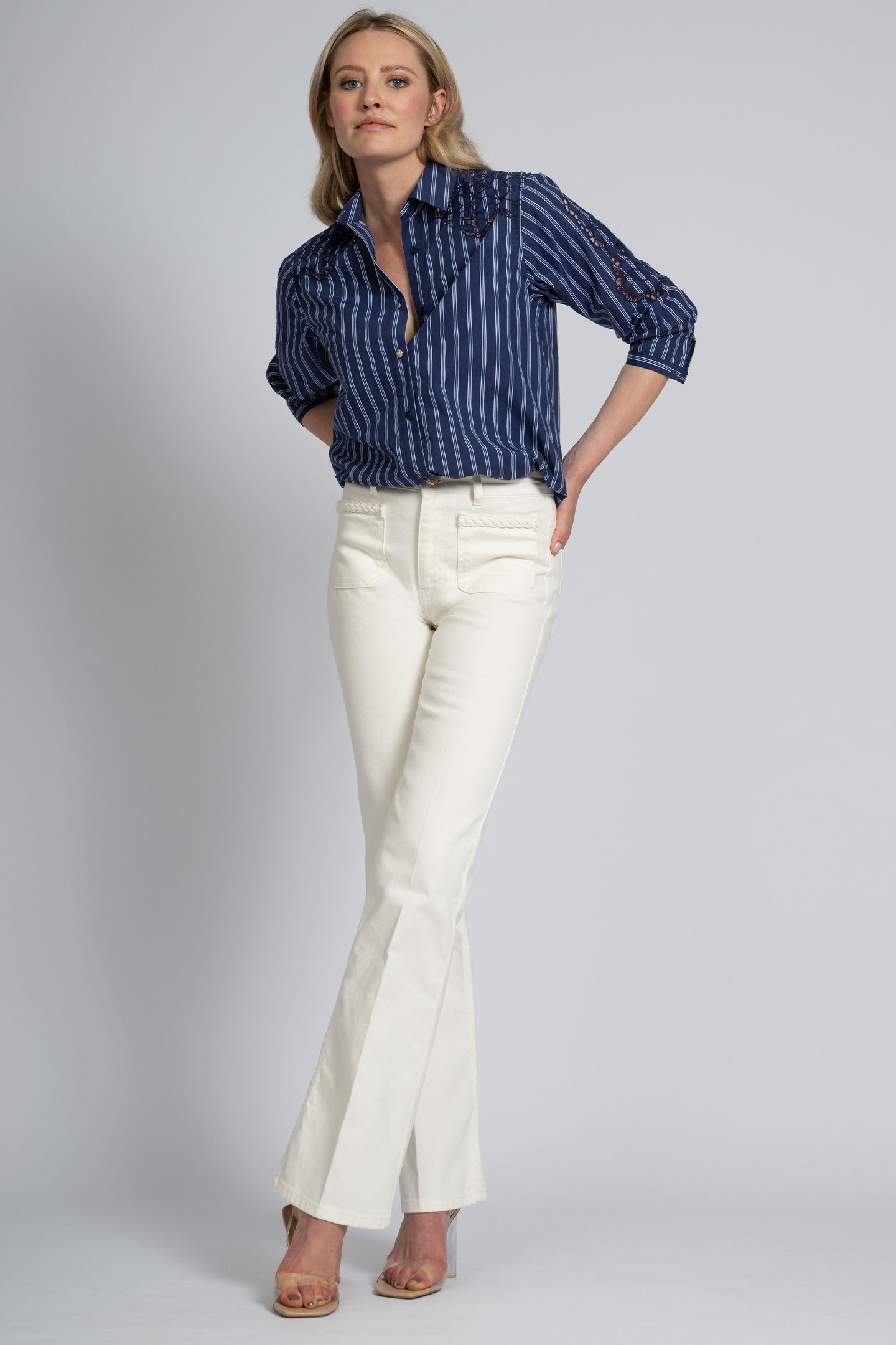 GINNA OFF WHITE JEANS STAR WHITE 1