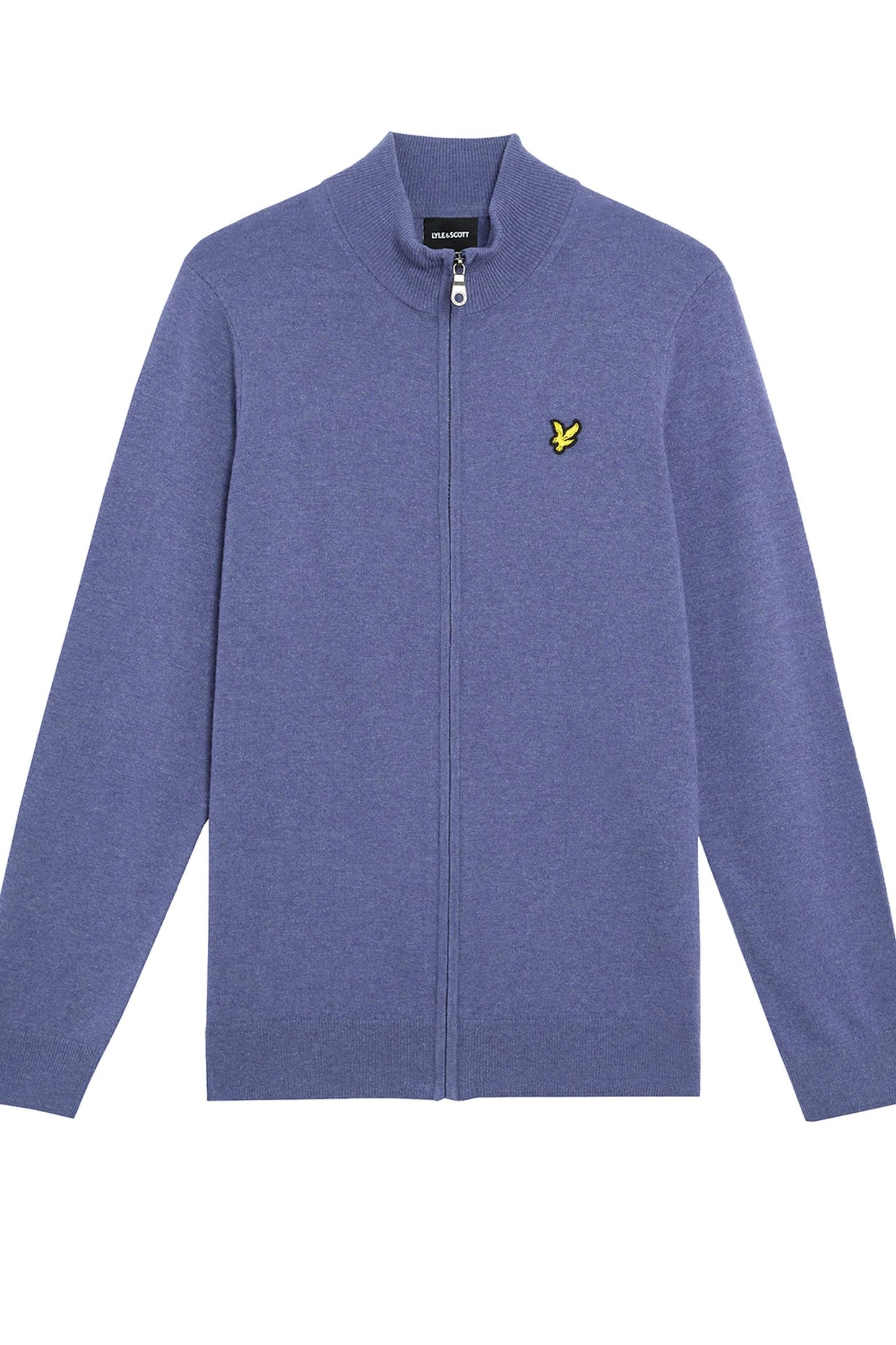 LAMBSWOOL BLEND ZIP THROUGH CARDIGAN GRAYSTONE MARL 4