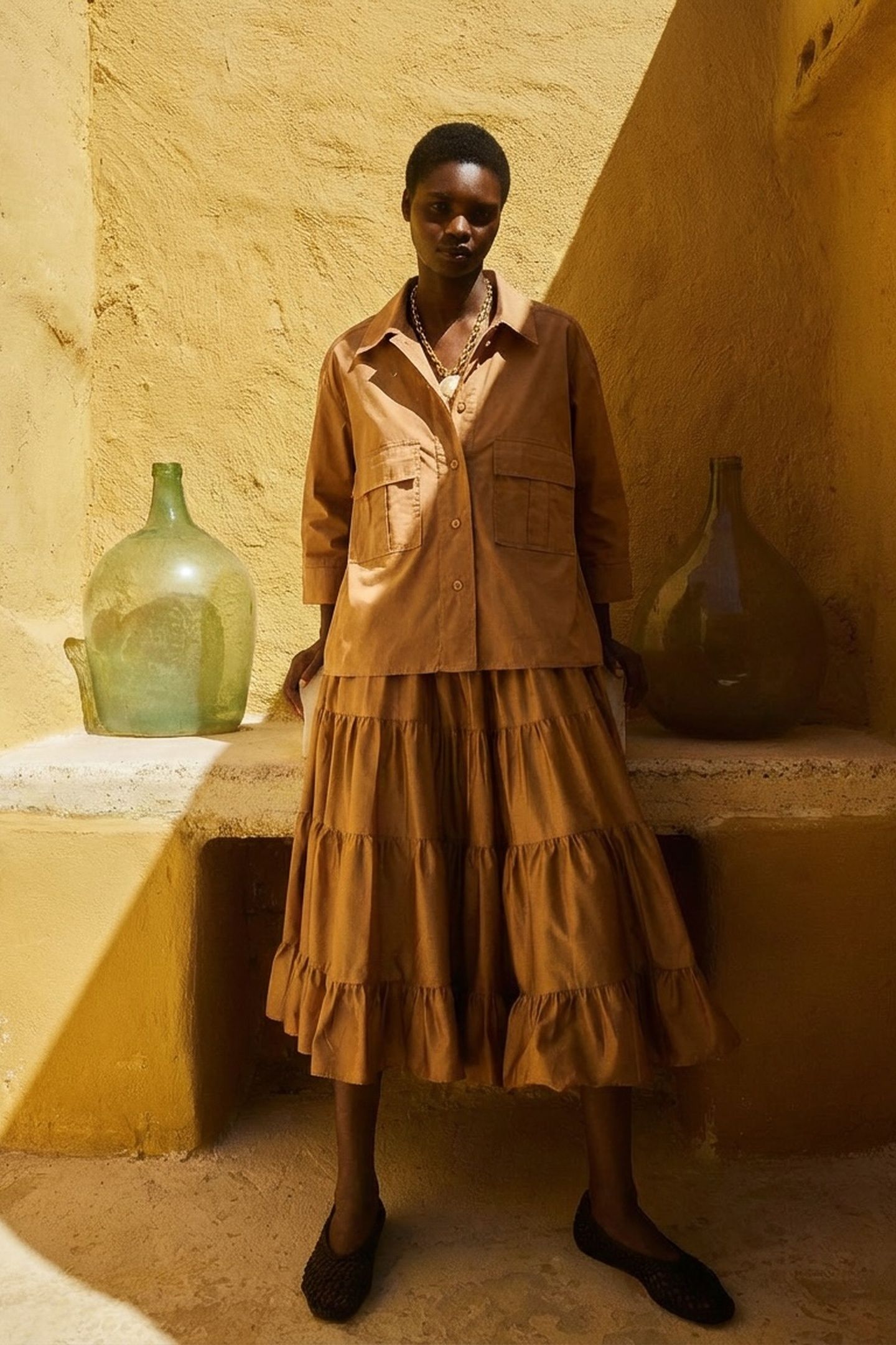 MIRACLE SHIRT POPLIN CAMEL 1