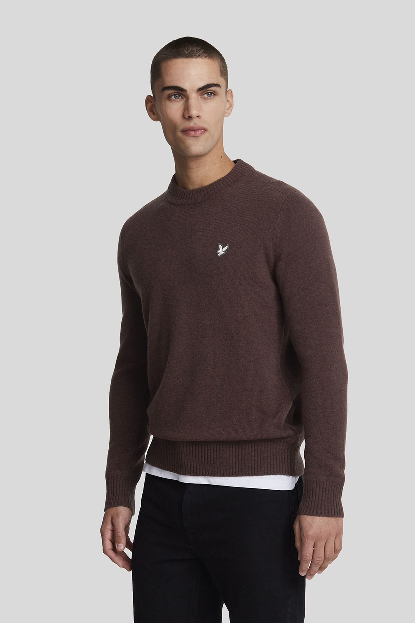 LAMBSWOOL CREW NECK JUMPER RUBBER RED 1