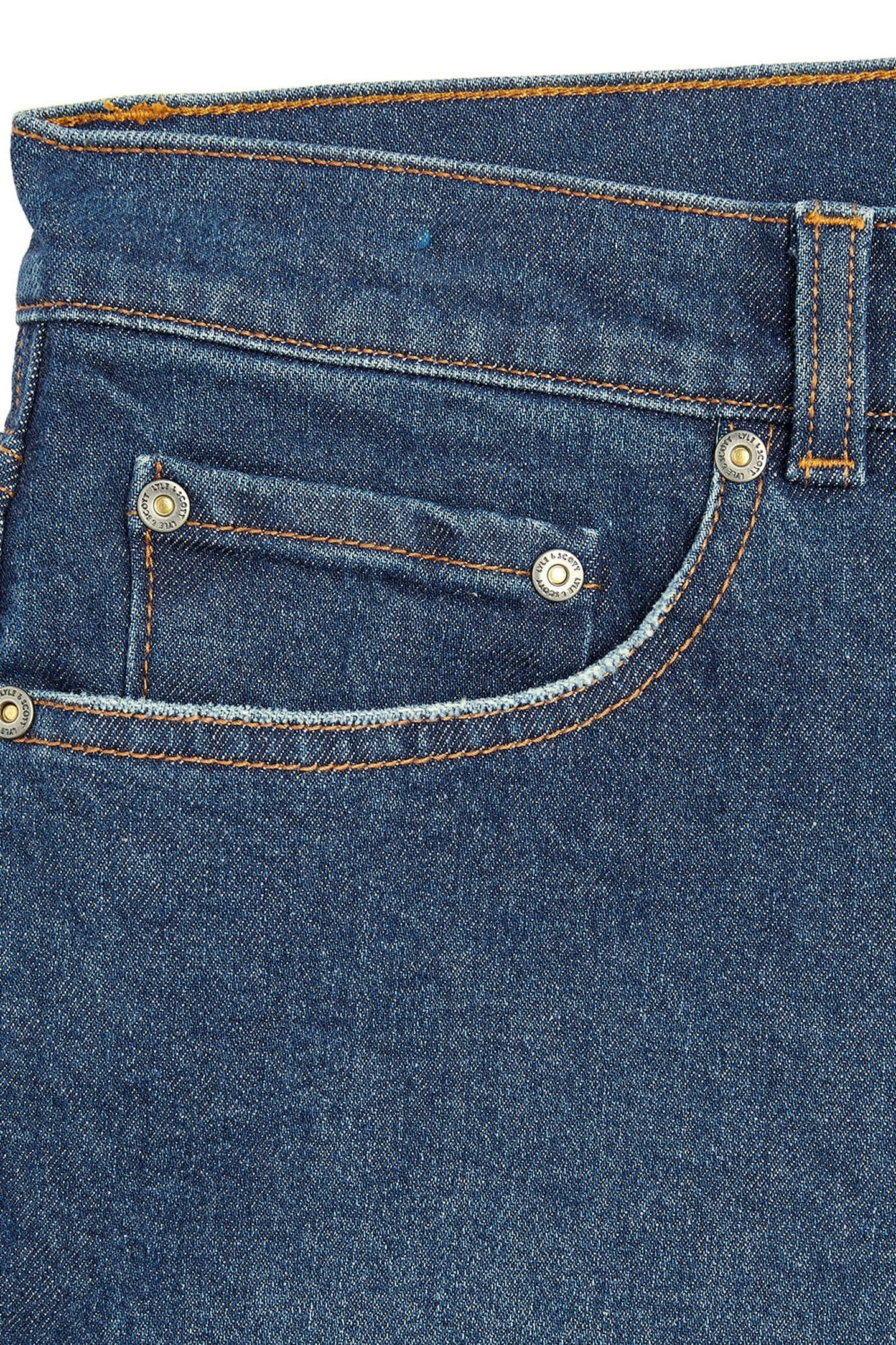 SLIM FIT DENIM STONE WASH BLUE 1