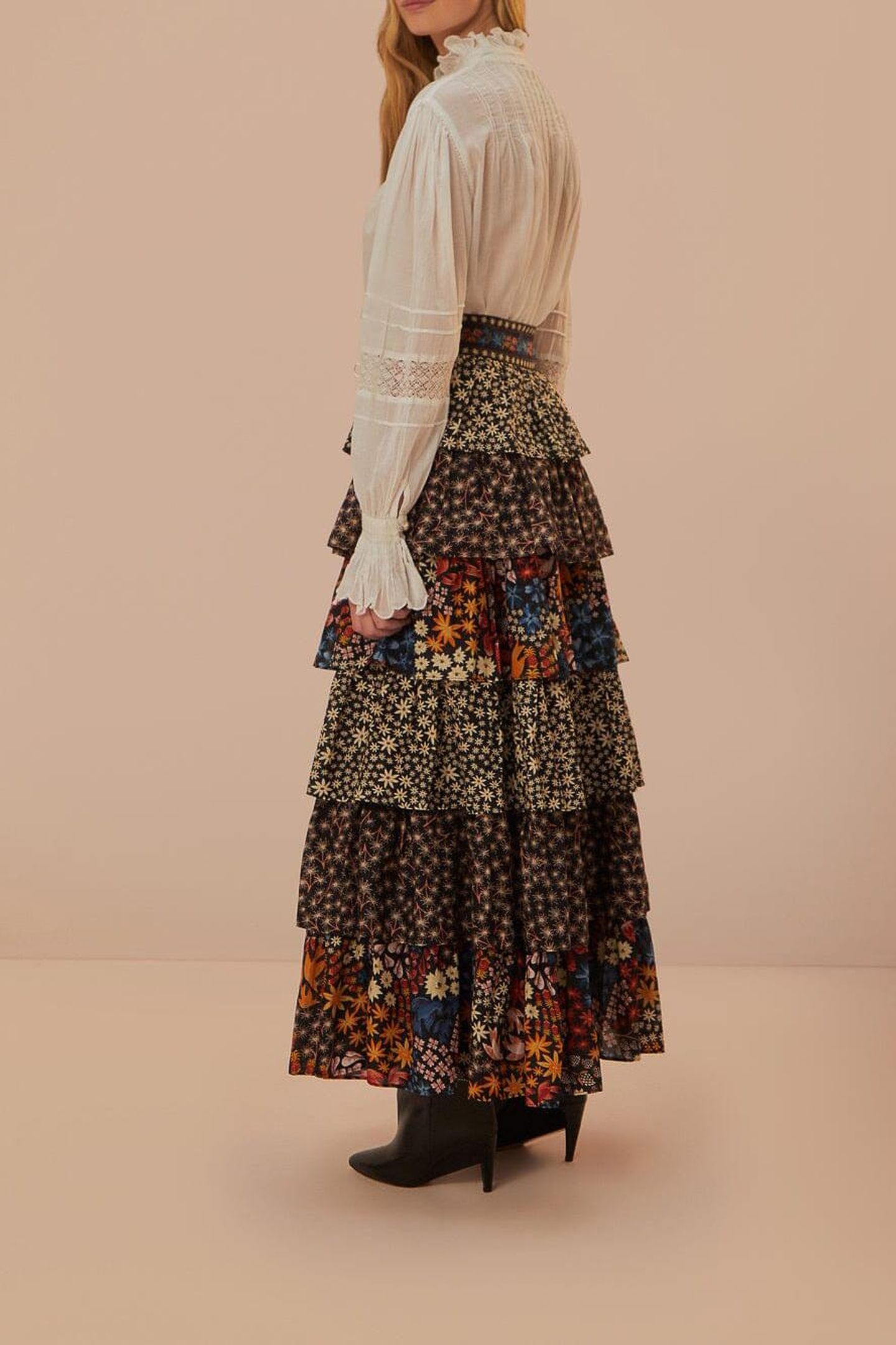 JUJUS GARDEN BLACK MIDI SKIRT 3