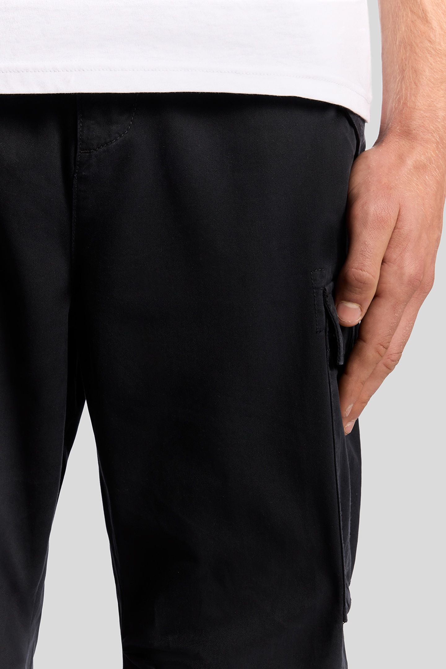 ARTICULATED CARGO TROUSERS JET BLACK 3