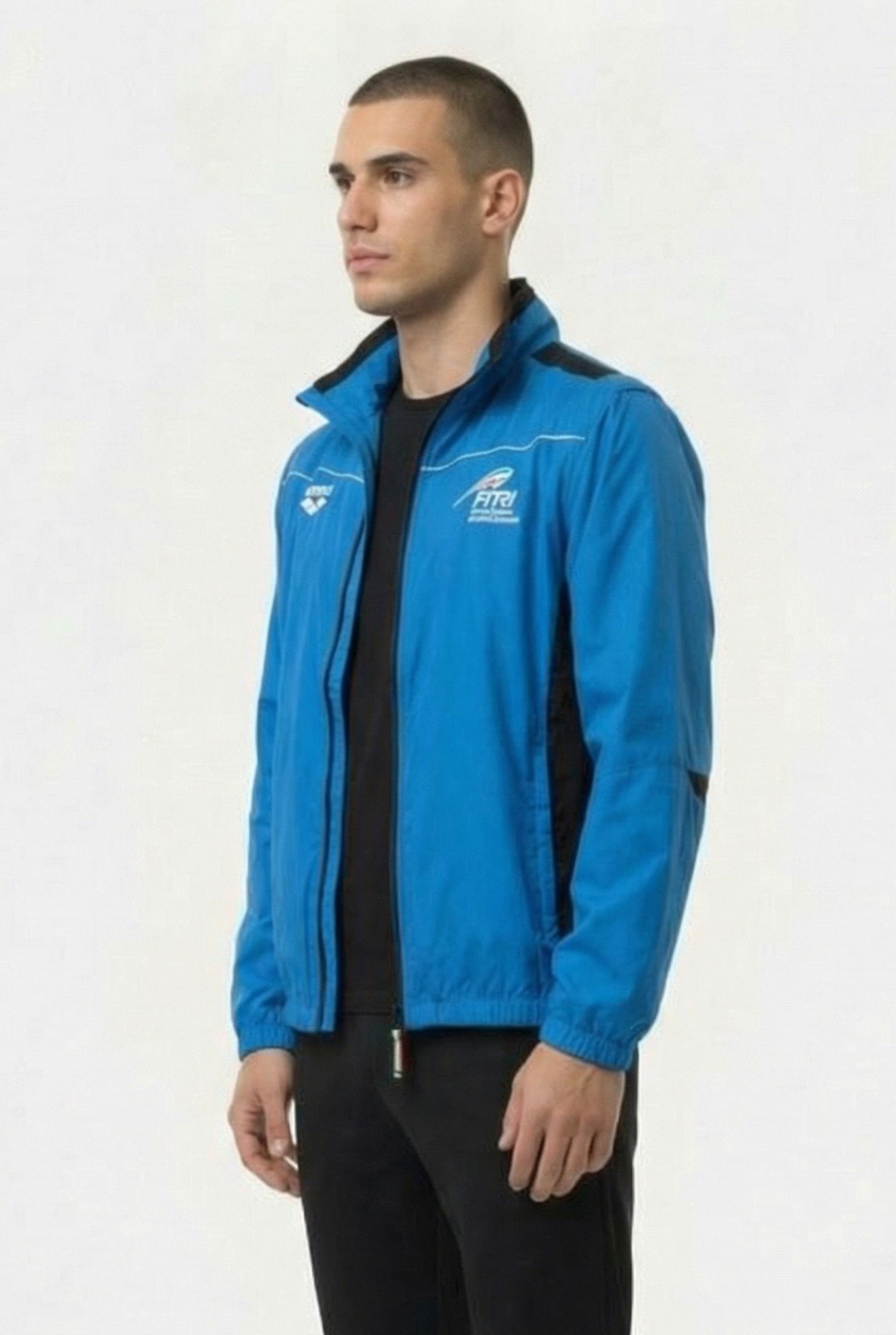 HOODED F/Z WINDBREAKER FITR PIX-BLUE/BLACK 3