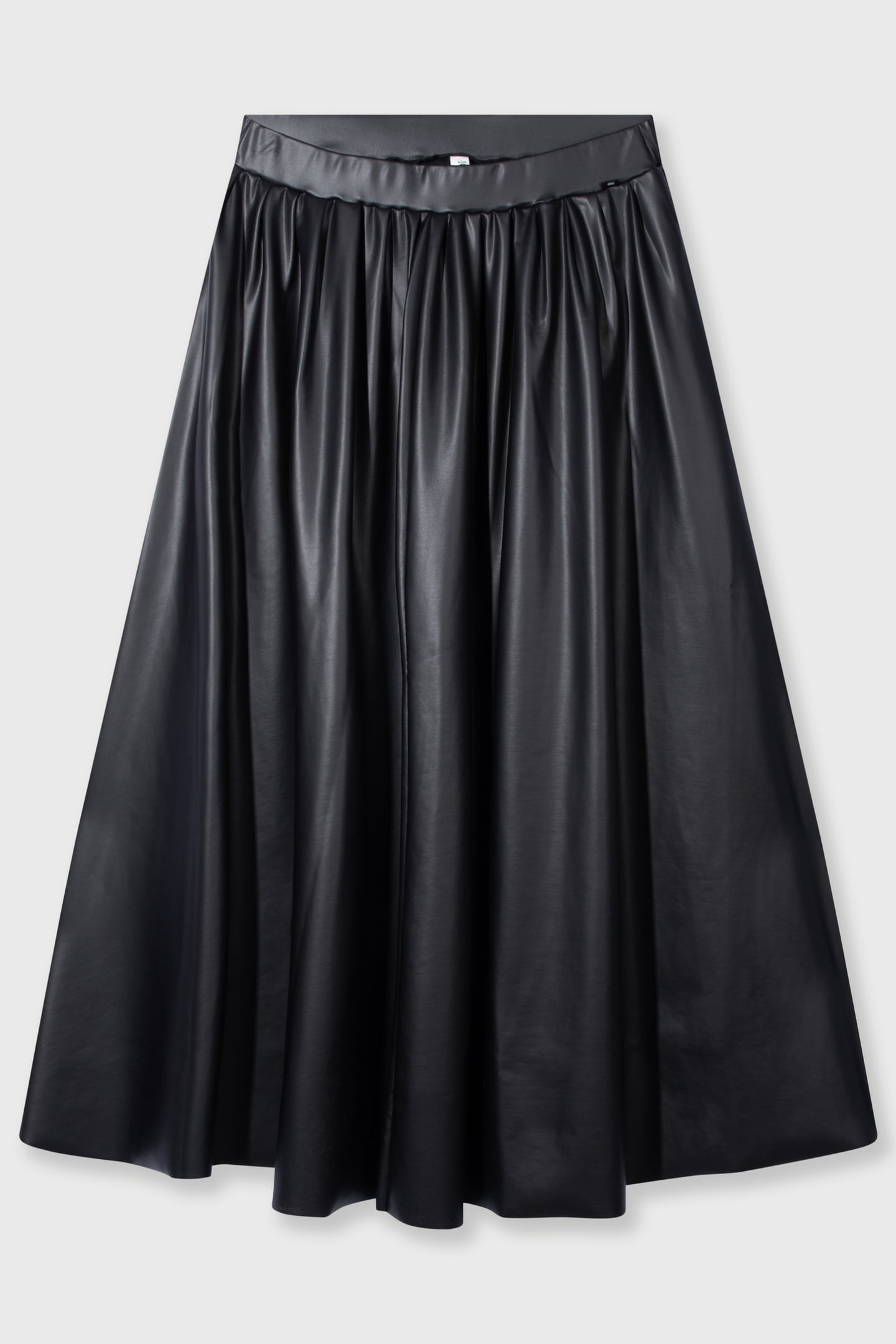 LEATHERLOOK PLEATED SKIRT BLACK 4