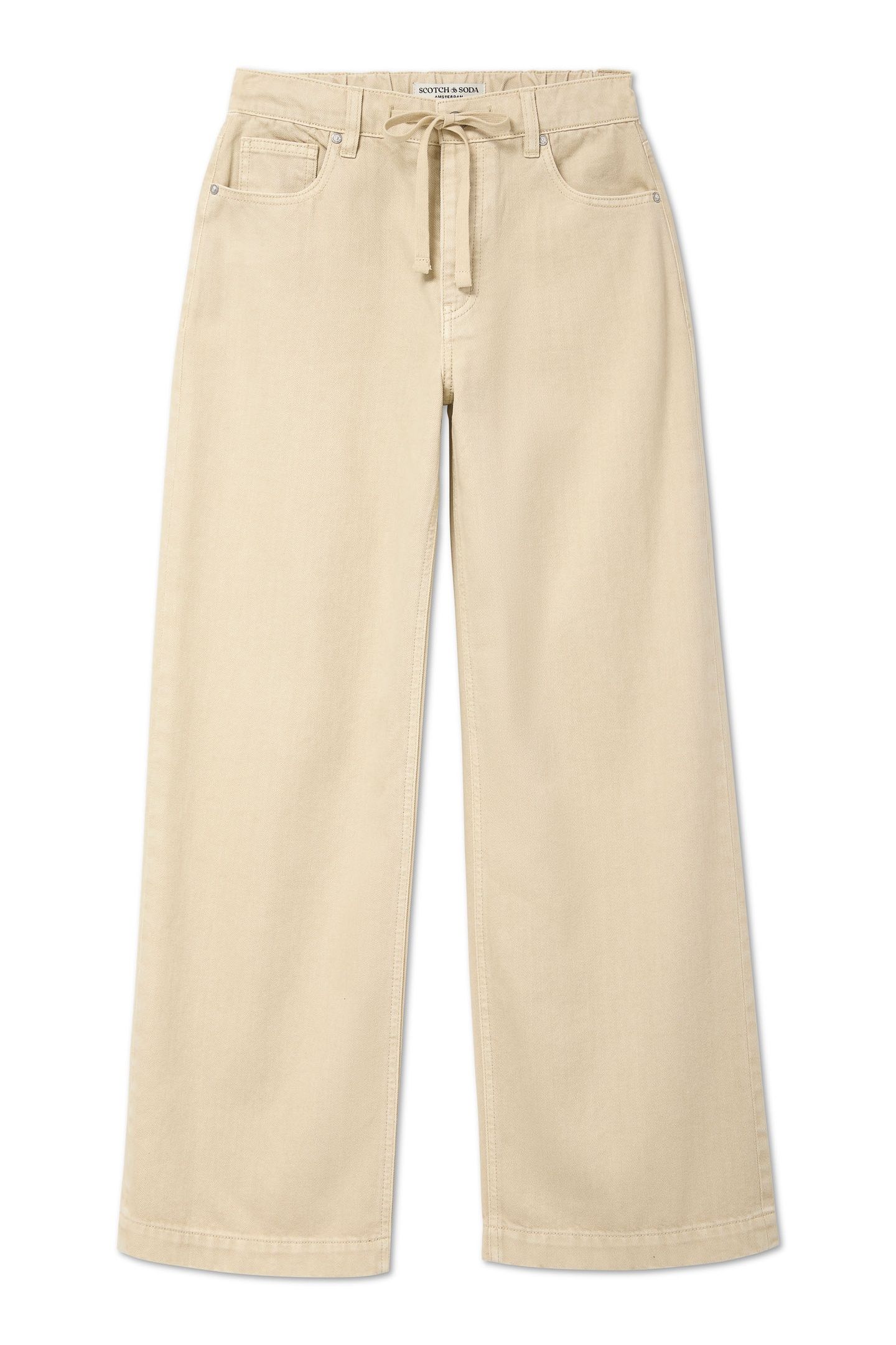 DRAWSTRING WIDE LEG OYSTER GRAY 7