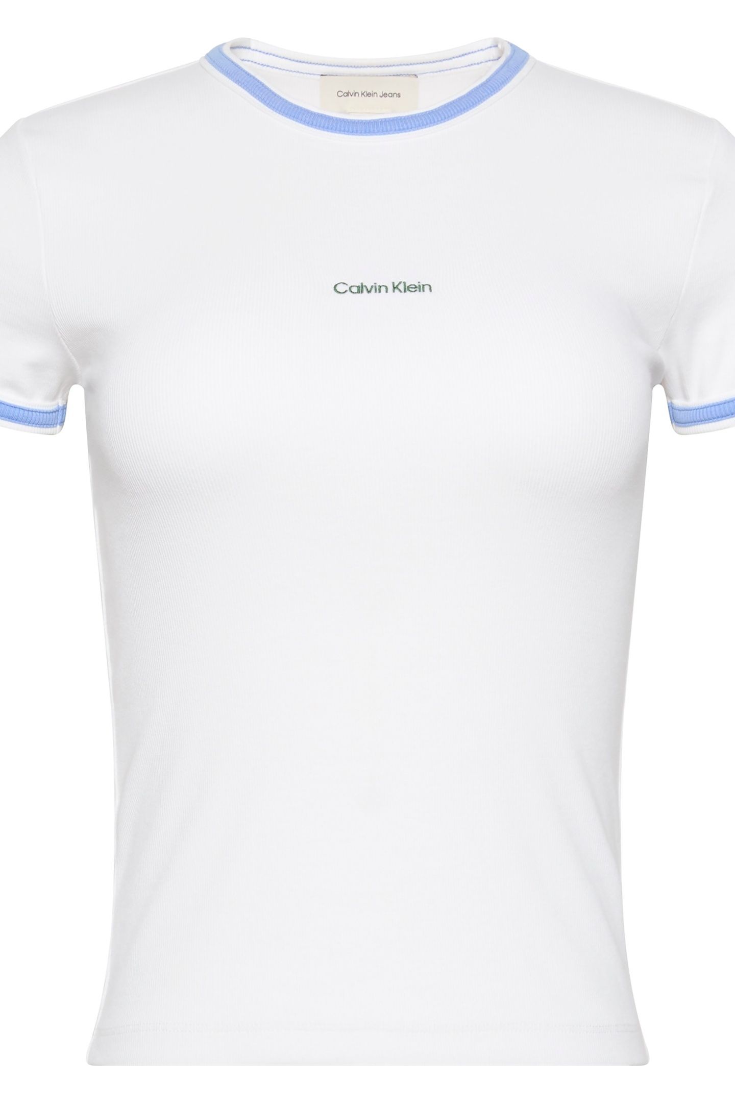 SS COLOR BLOCK COTTON TEE BRILLIANT WHITE 2