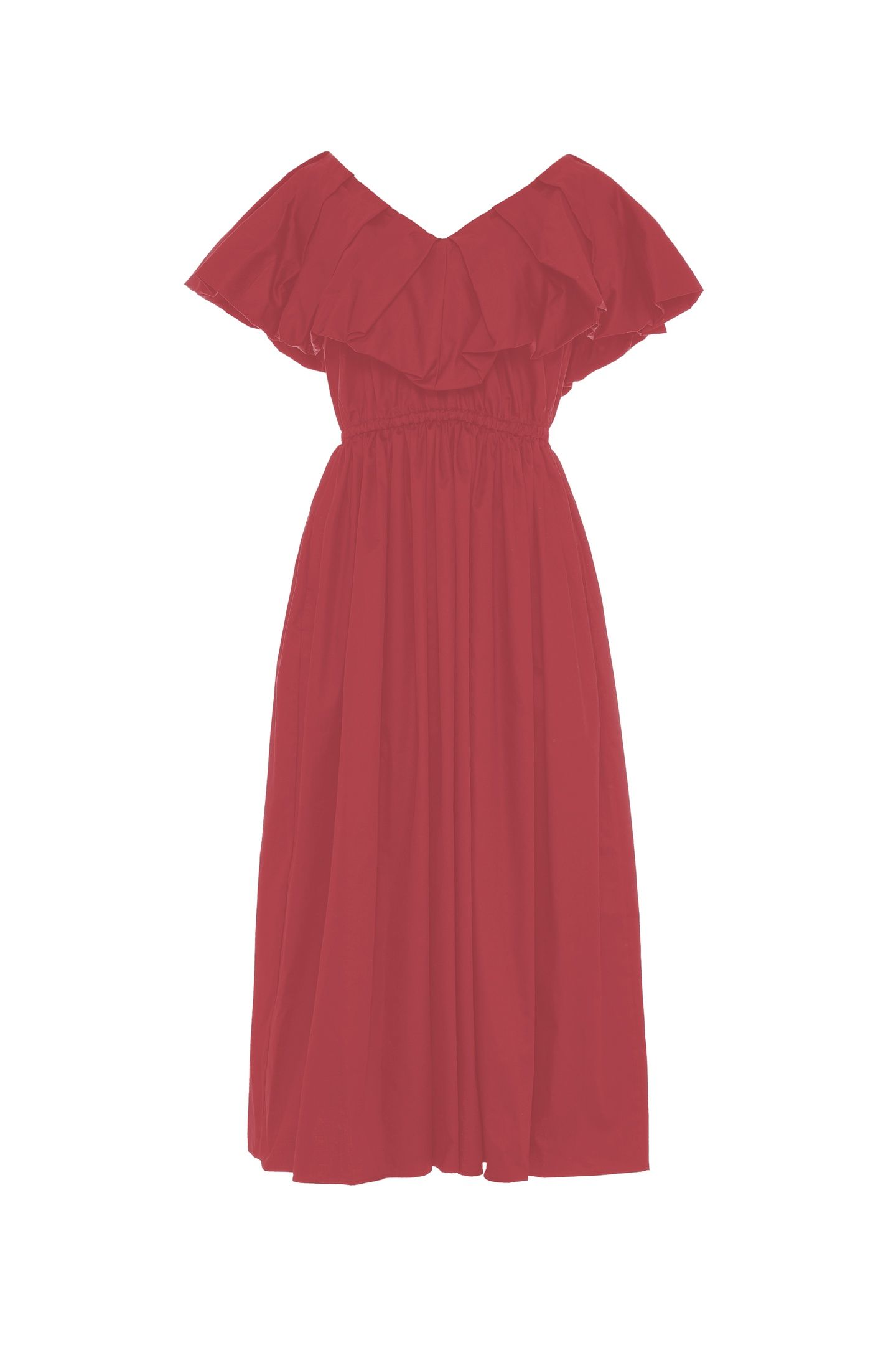 DEOS LONG DRESS POPLIN ROSEWINE 4