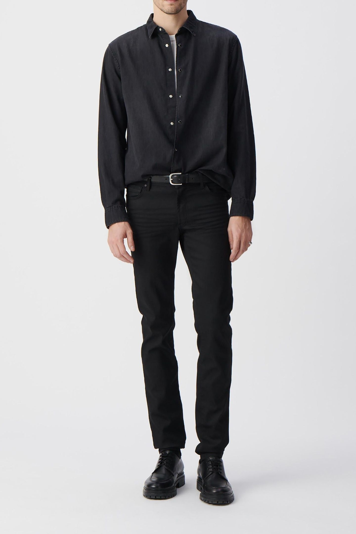 UPCYCLED BLACK DENIM WATERLESS REGULAR SHIRT 1