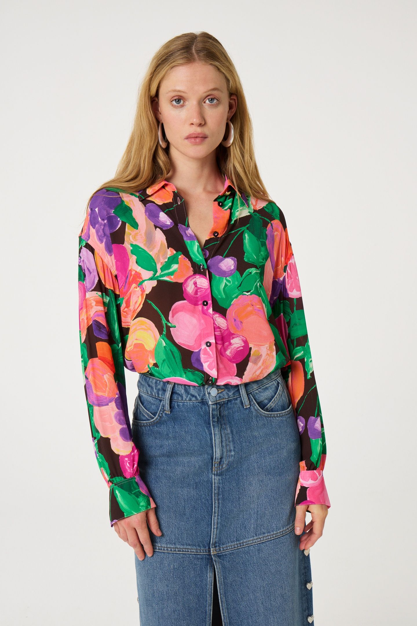 ANOUK BLOUSE RAZZY PINK/GREEN APP 1