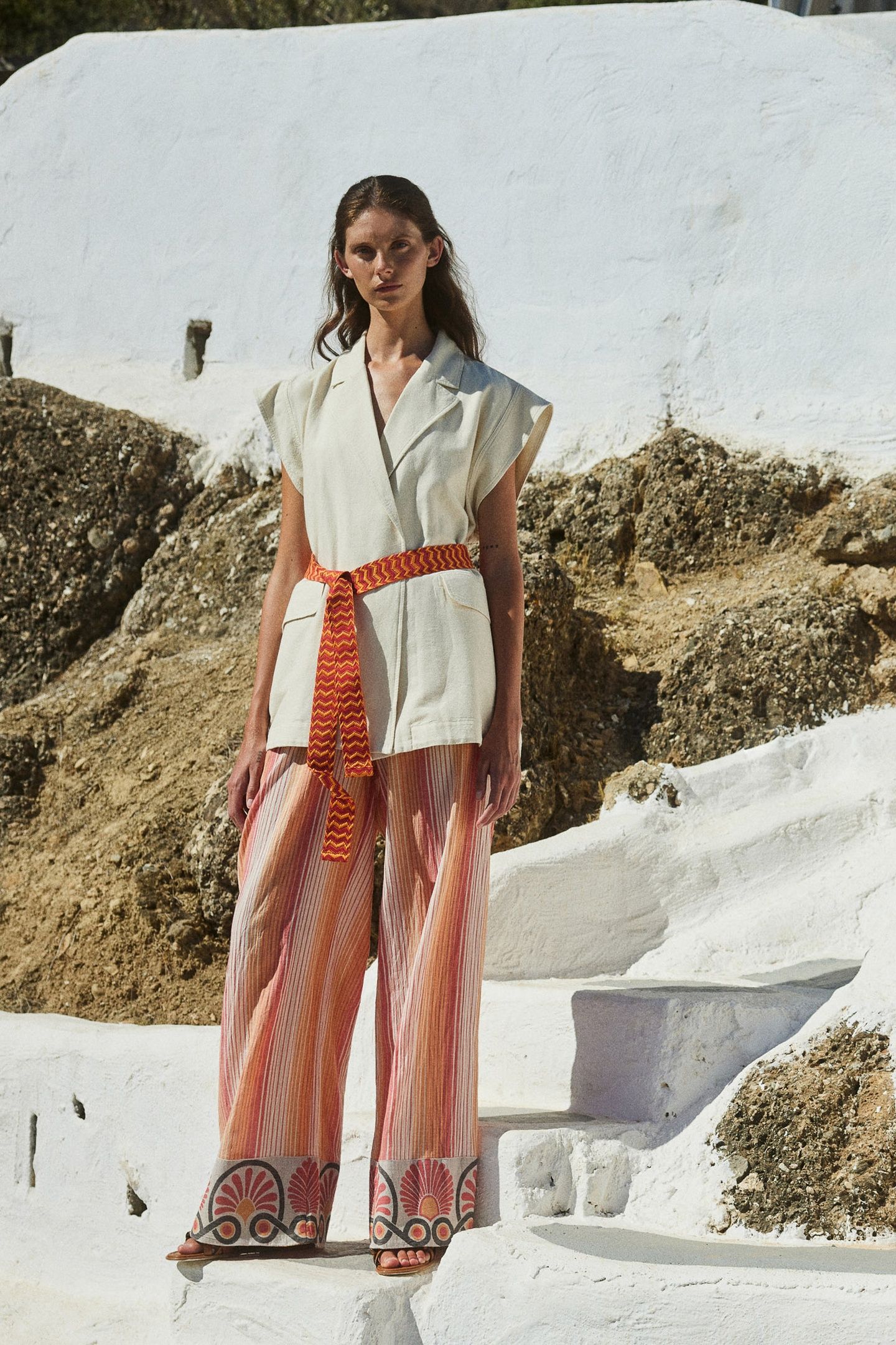 ALIKTO PANTS JACQUARD RED ORANGE 4