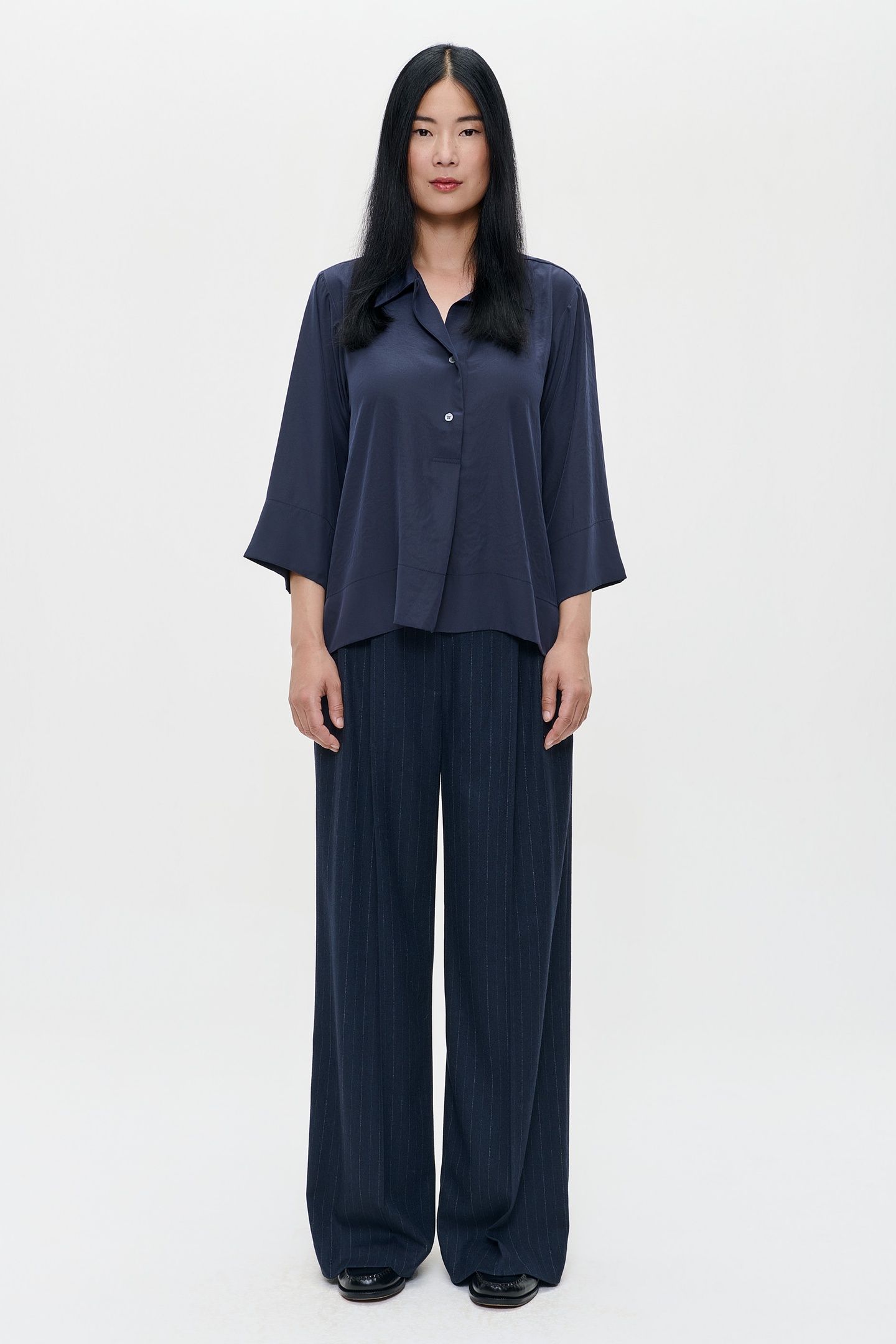 TECHNOSILK RELAXED POLO TOP MIDNIGHT BLUE 2