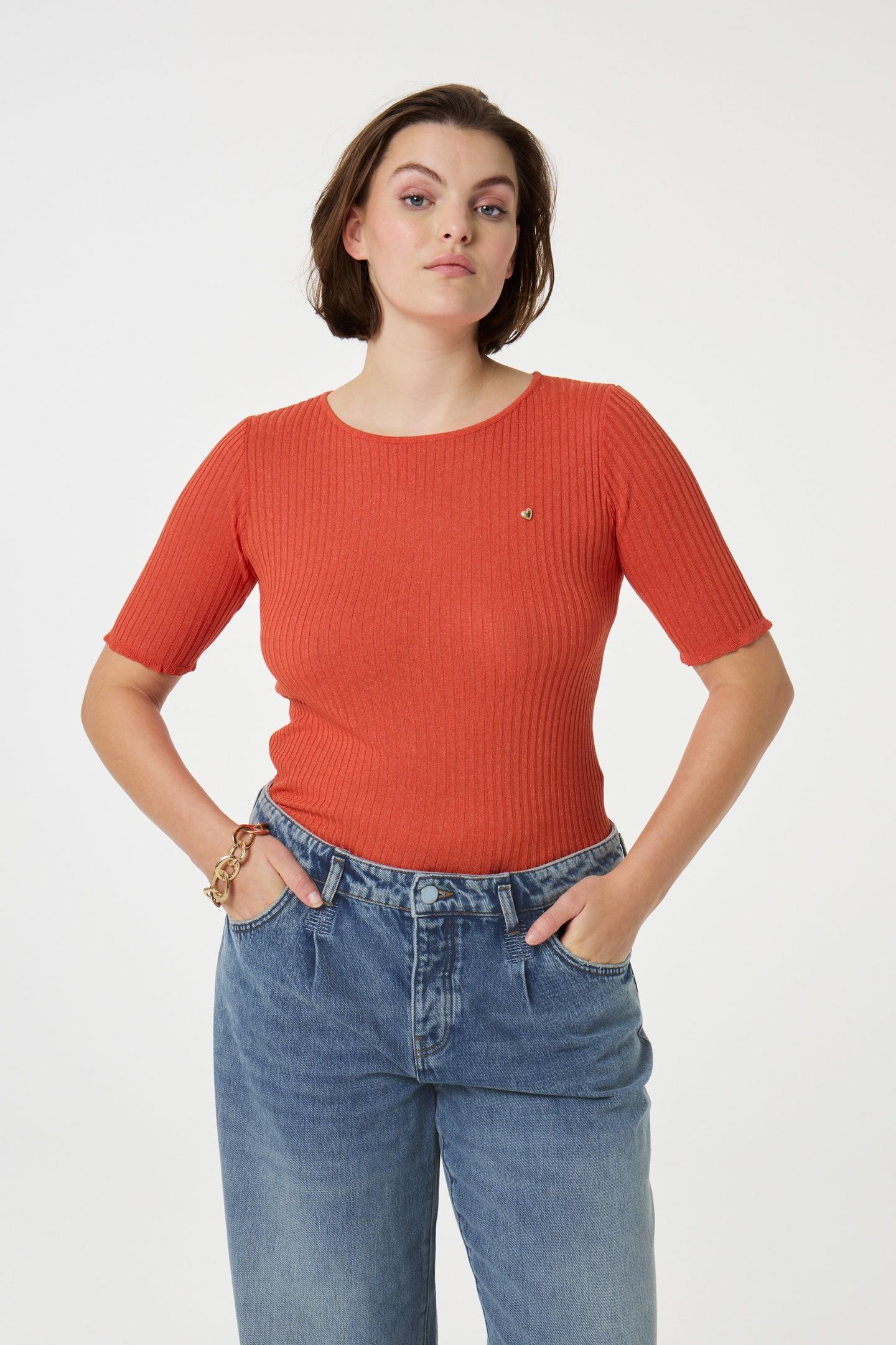GEMMA SHORT SLEEVE TANGERINE 2