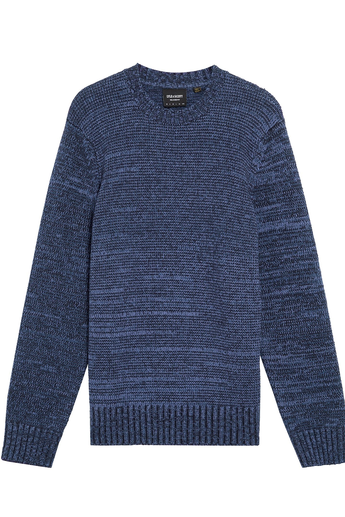 MULTI MARL CREW NECK JUMPER DARK NAVY MARL 2