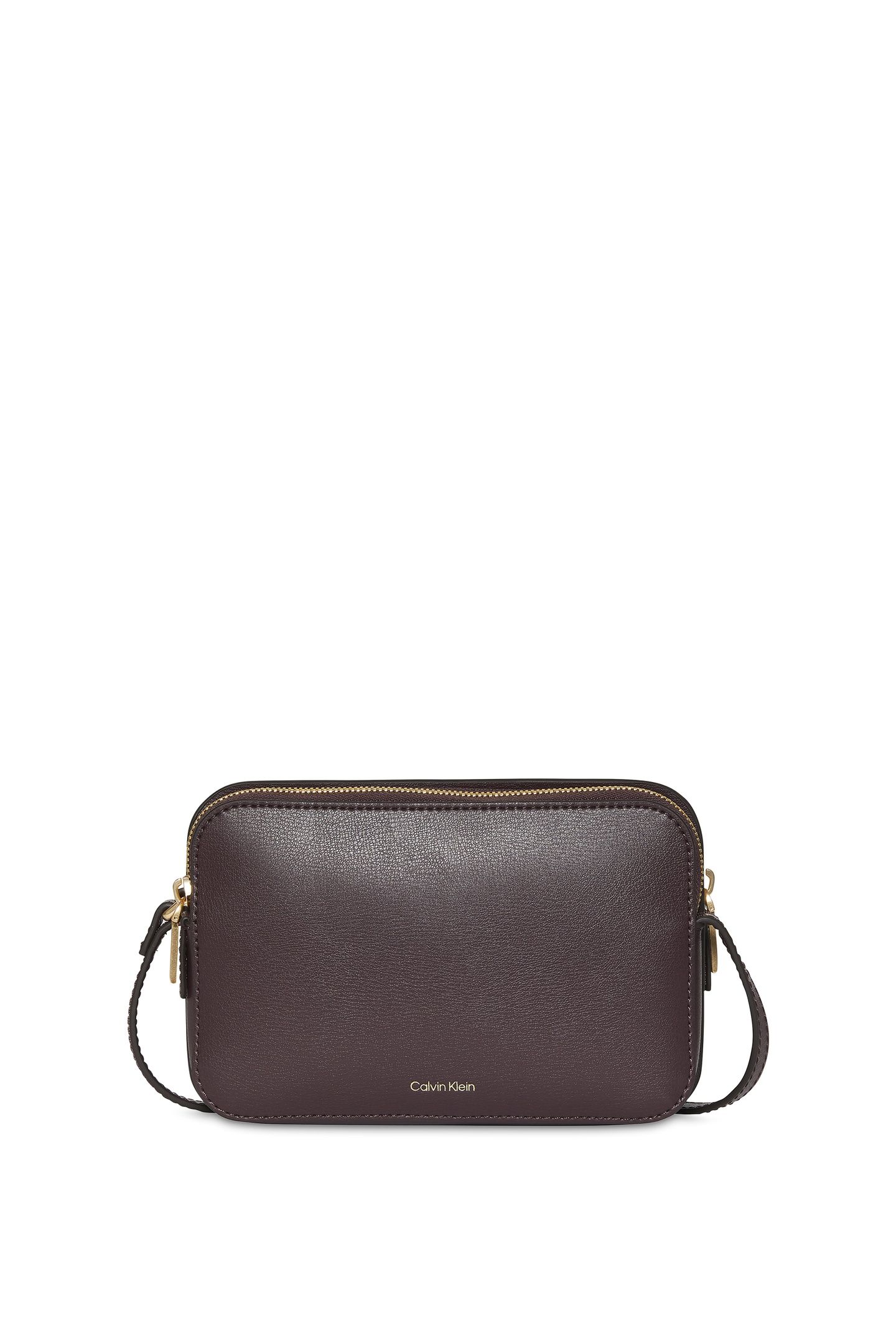 FOIL LOGO ELONGATED CAMERA BAG FUDGE/ESPRESSO 1