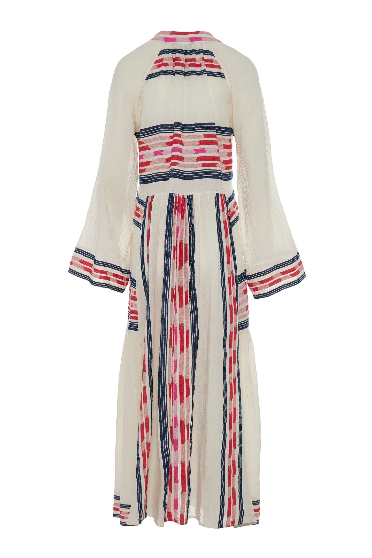 POWER LONG DRESS JACQUARD NAVY RED 5