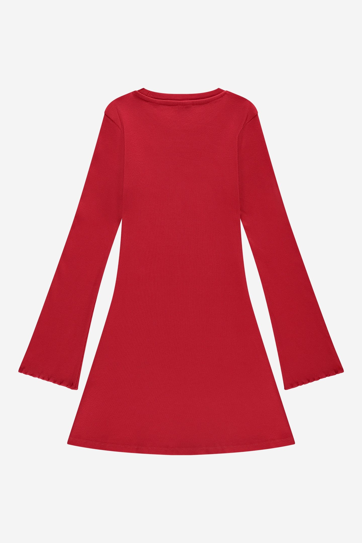 SYLVIA RIB DRESS SCARLET 3