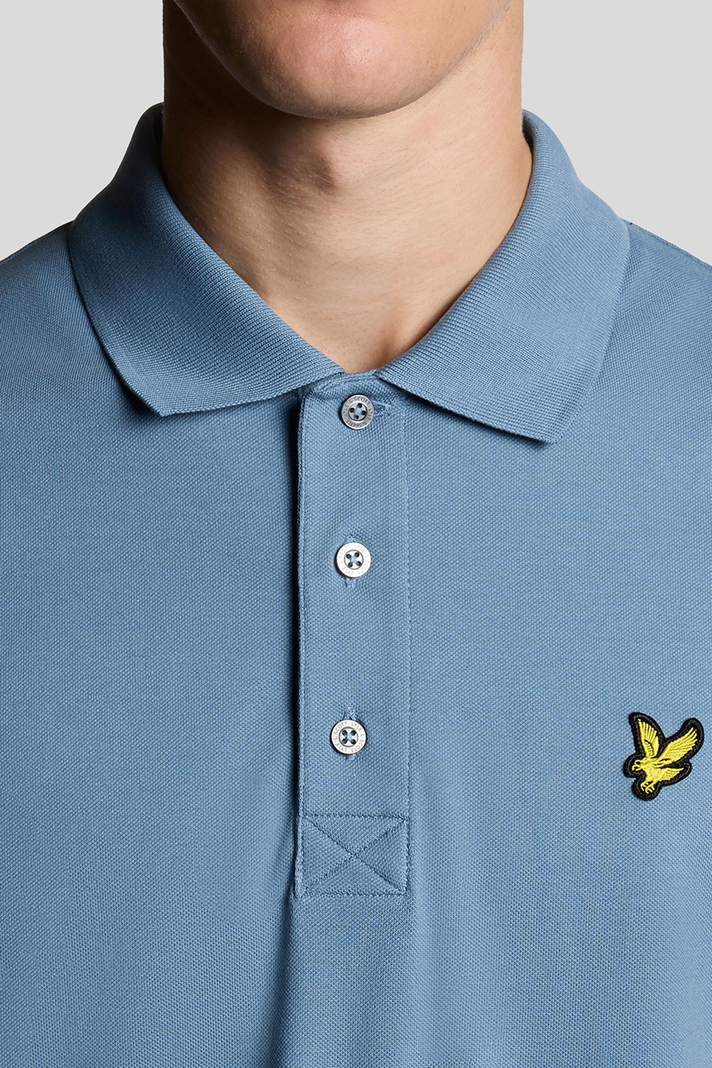 PLAIN POLO SHIRT OCEAN SKY 6