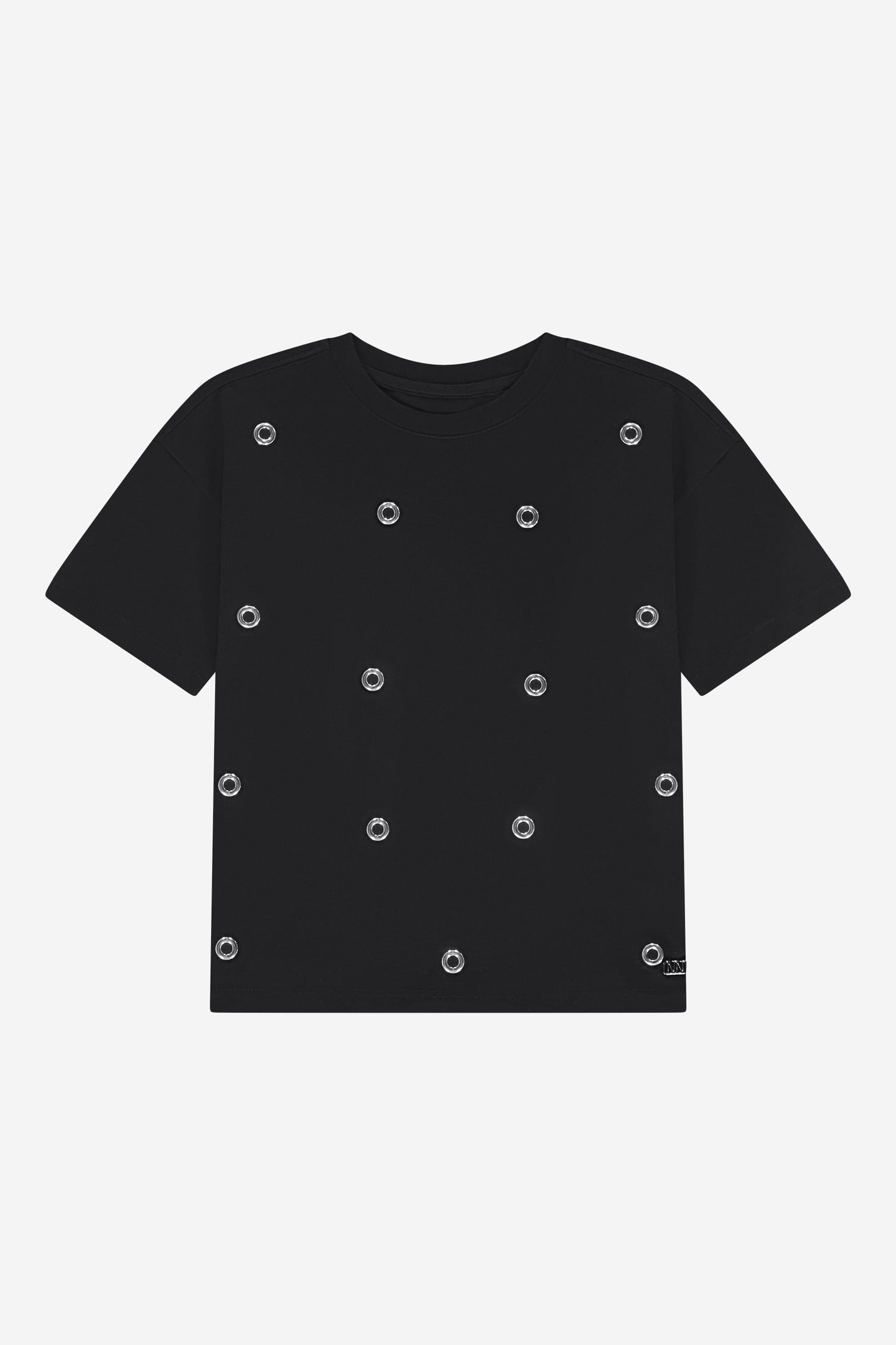 EYELET T-SHIRT BLACK 2