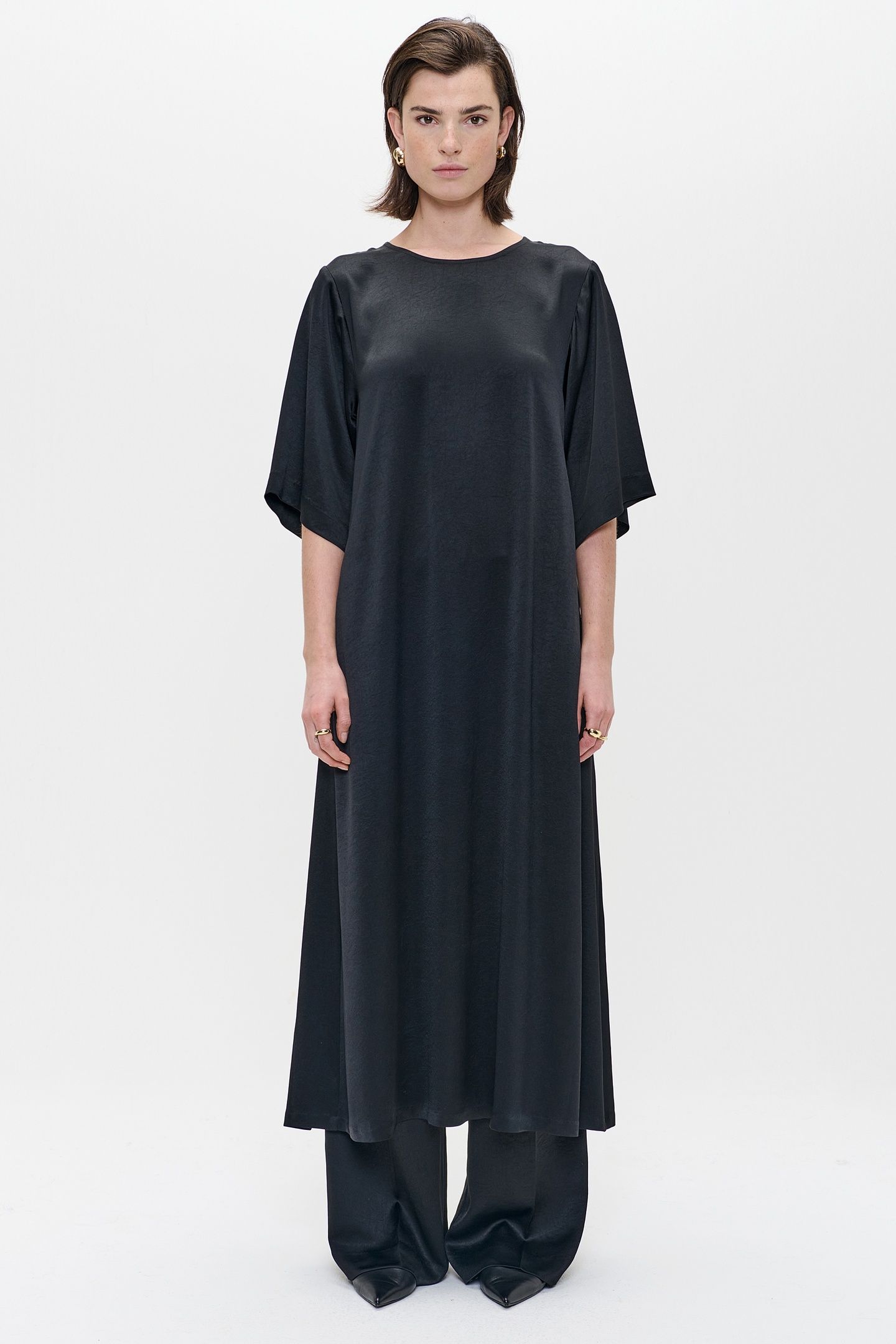 SATIN DRESS BLACK 3