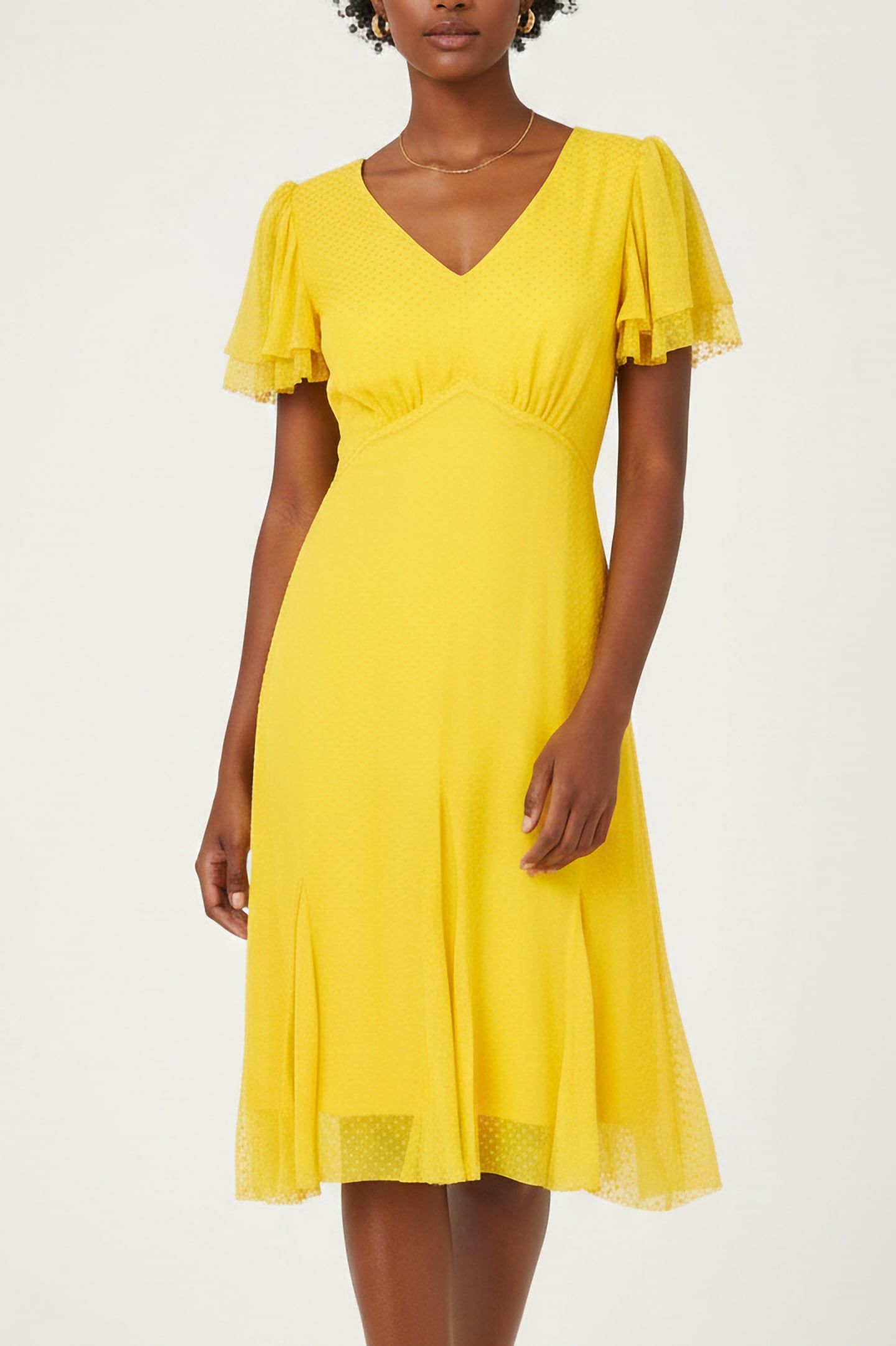 HALLY MIDI DRESS MUSTARD 1