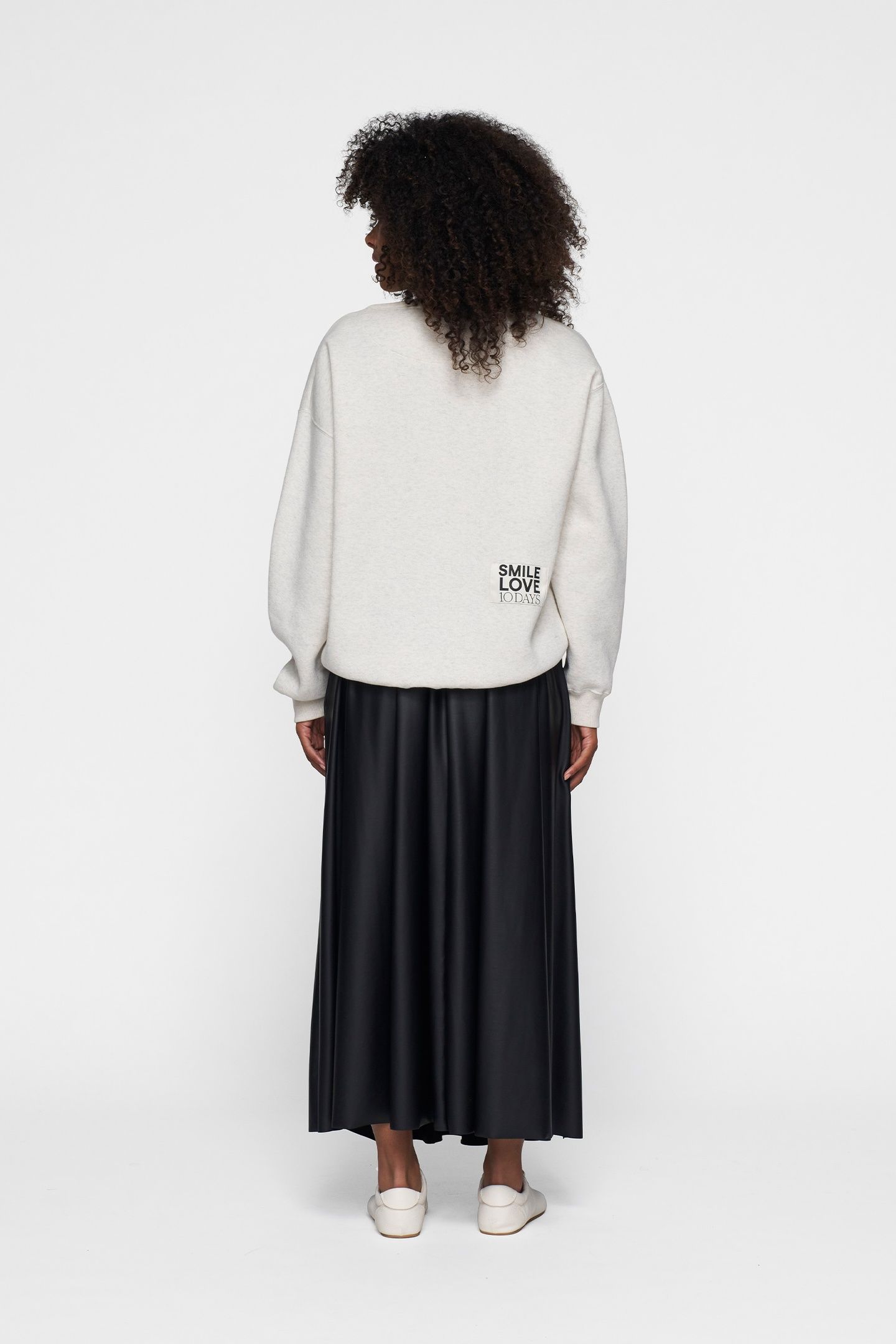 LEATHERLOOK PLEATED SKIRT BLACK 3