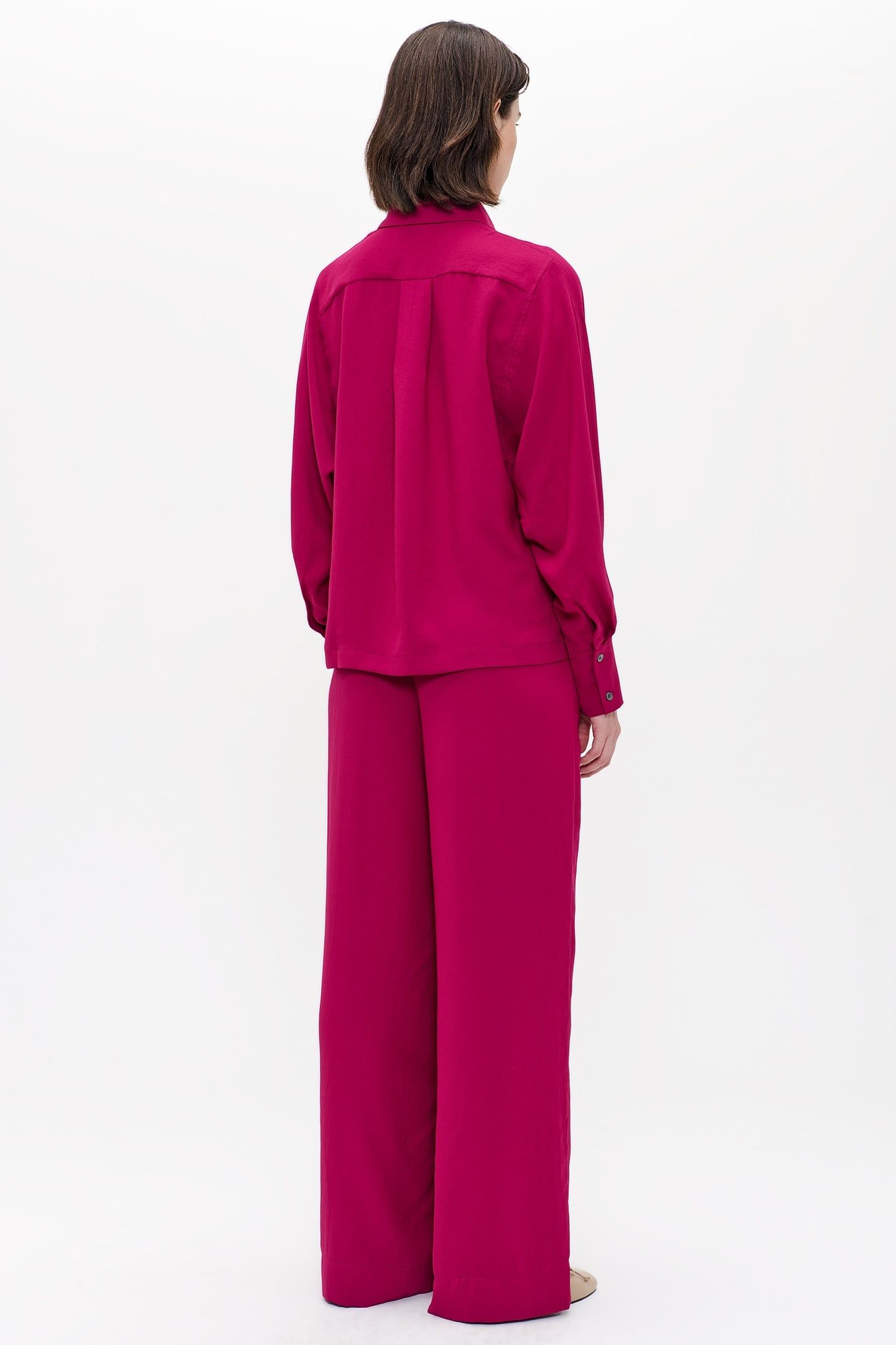FLUID BAT-SLEEVE SHIRT DEEP PLUM 4