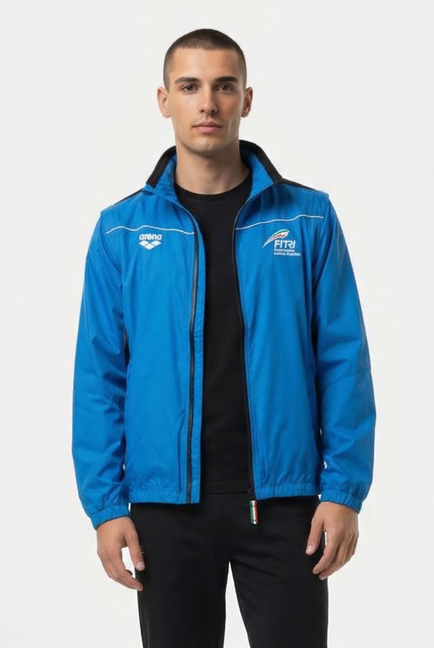 HOODED F/Z WINDBREAKER FITR PIX-BLUE/BLACK 1