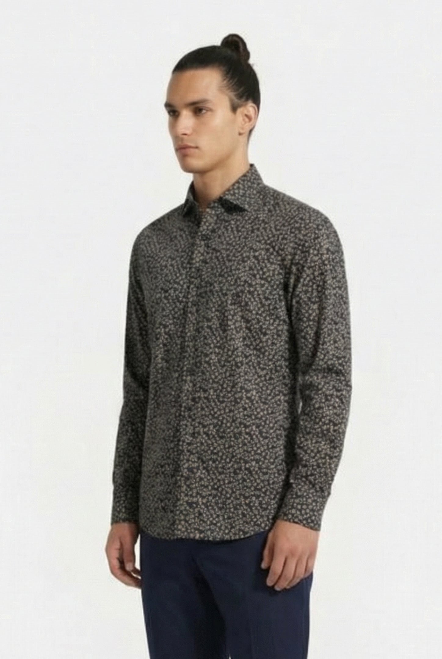 5 FLOWER LONG SLEEVE SHIRT MARINE 3
