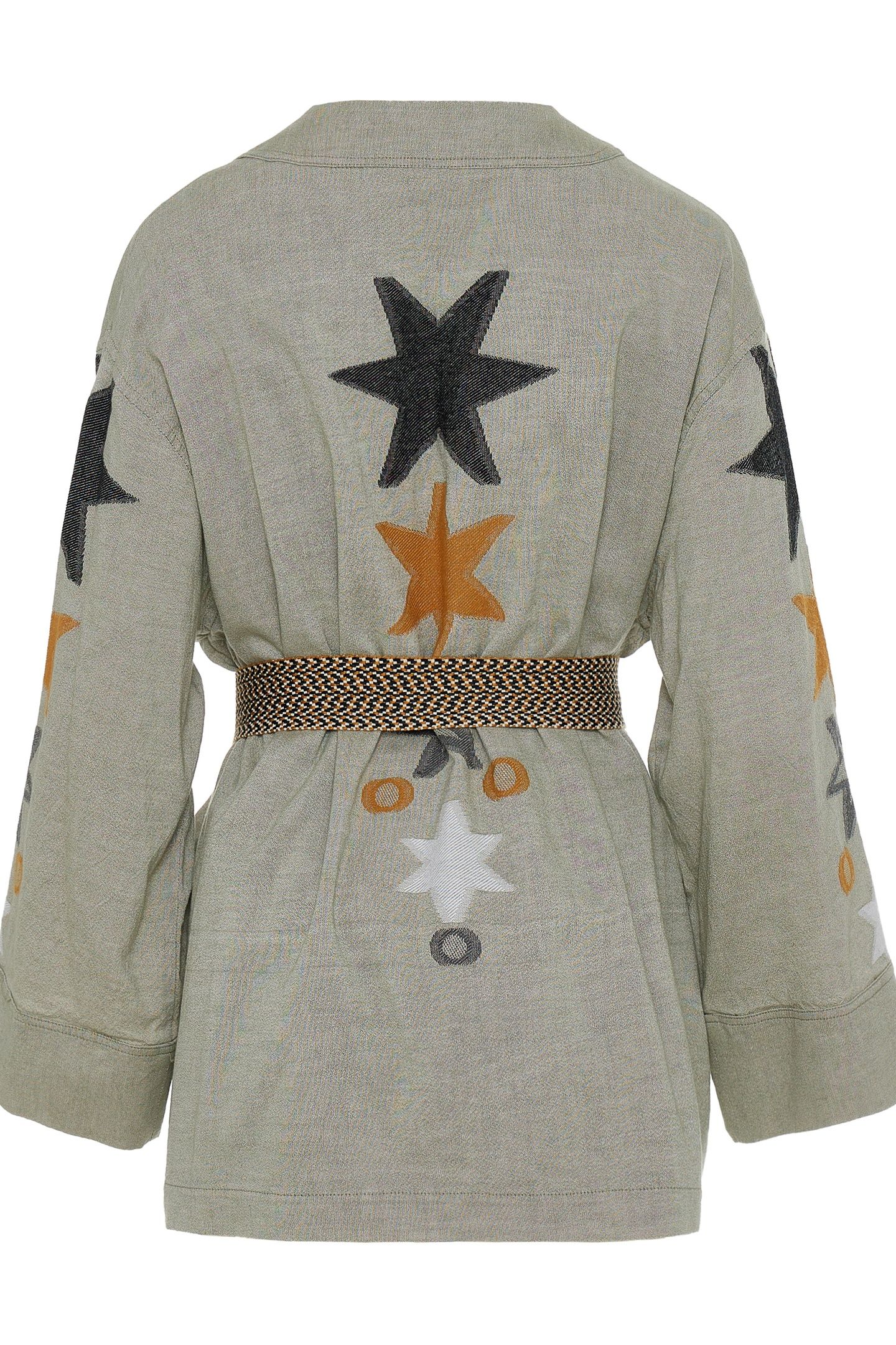 STARS JACKET JACQUARD WITH BELT KHAKI 3