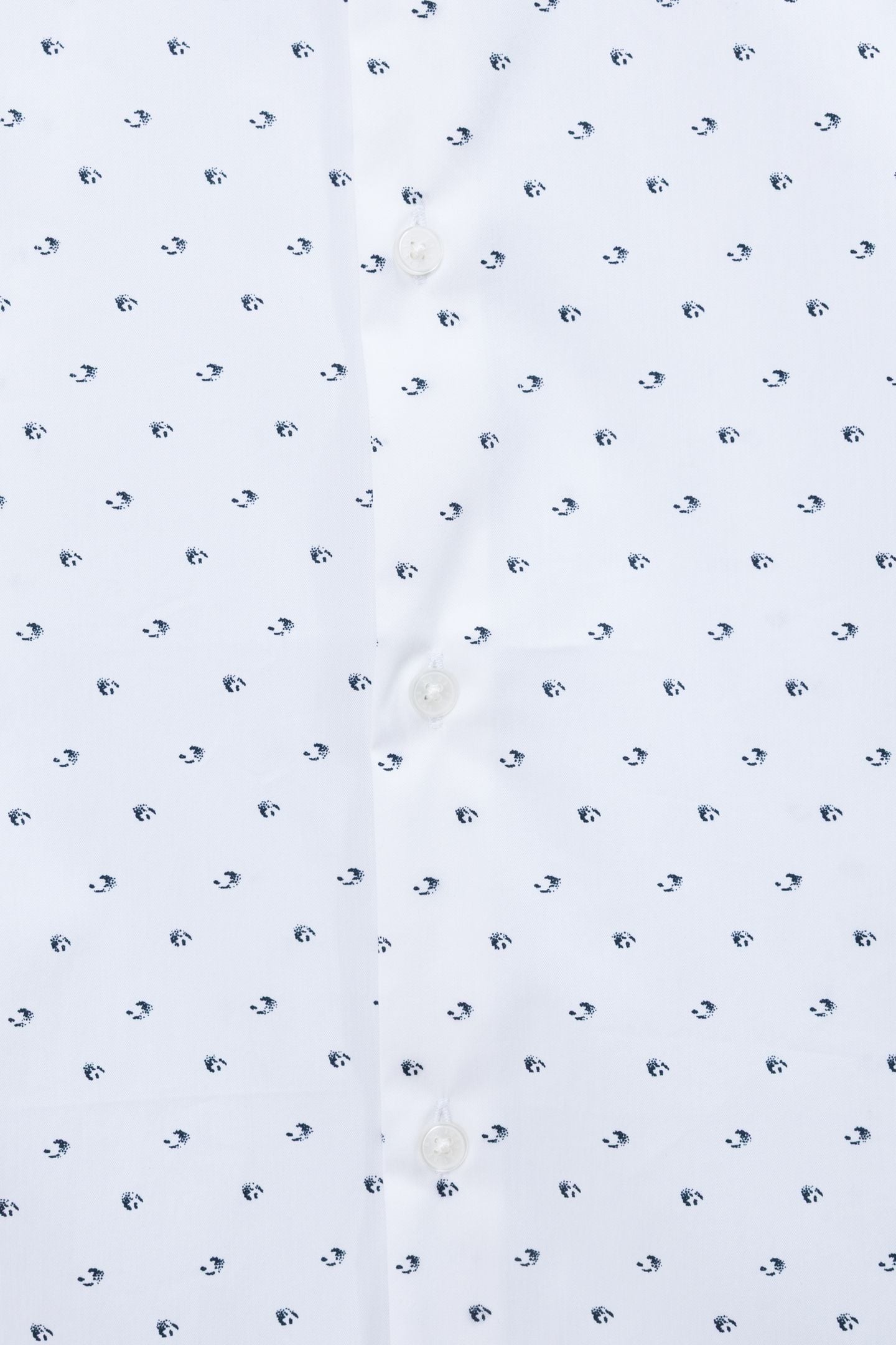 WHITE SLIM SHIRT WITH MINIMALIST PRINT 7