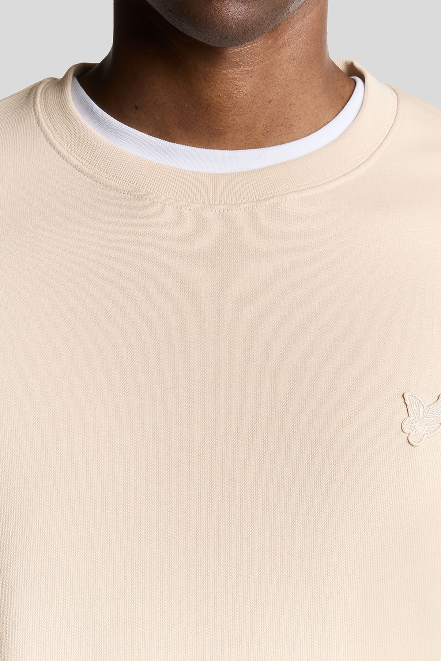 SUPERFINE CREW NECK SWEATSHIRT PINK TINT 5