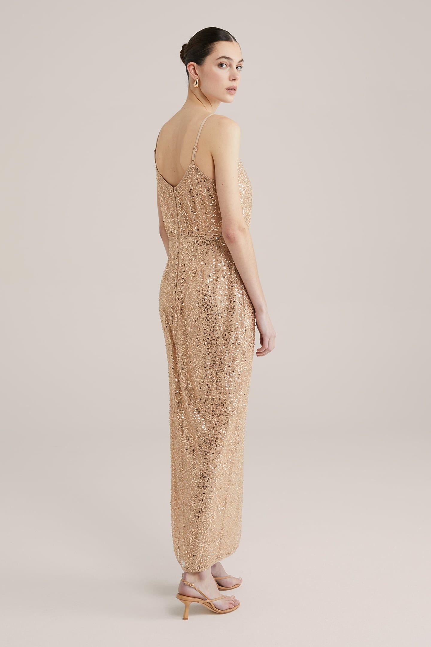 DRESS MAXI LENGTH GOLD 7