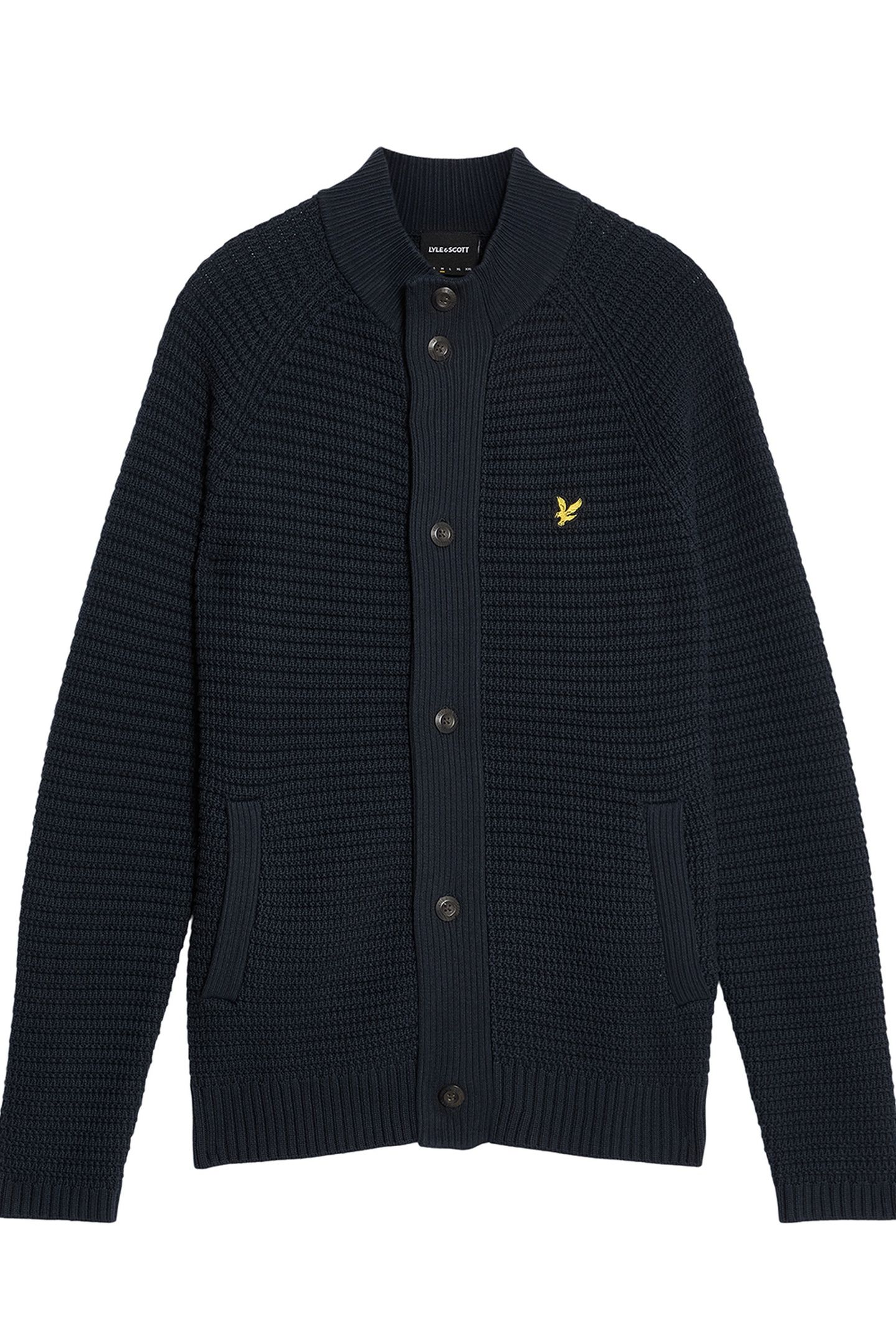 BUTTON THROUGH FUNNEL NECK JUMPER DARK NAVY 4