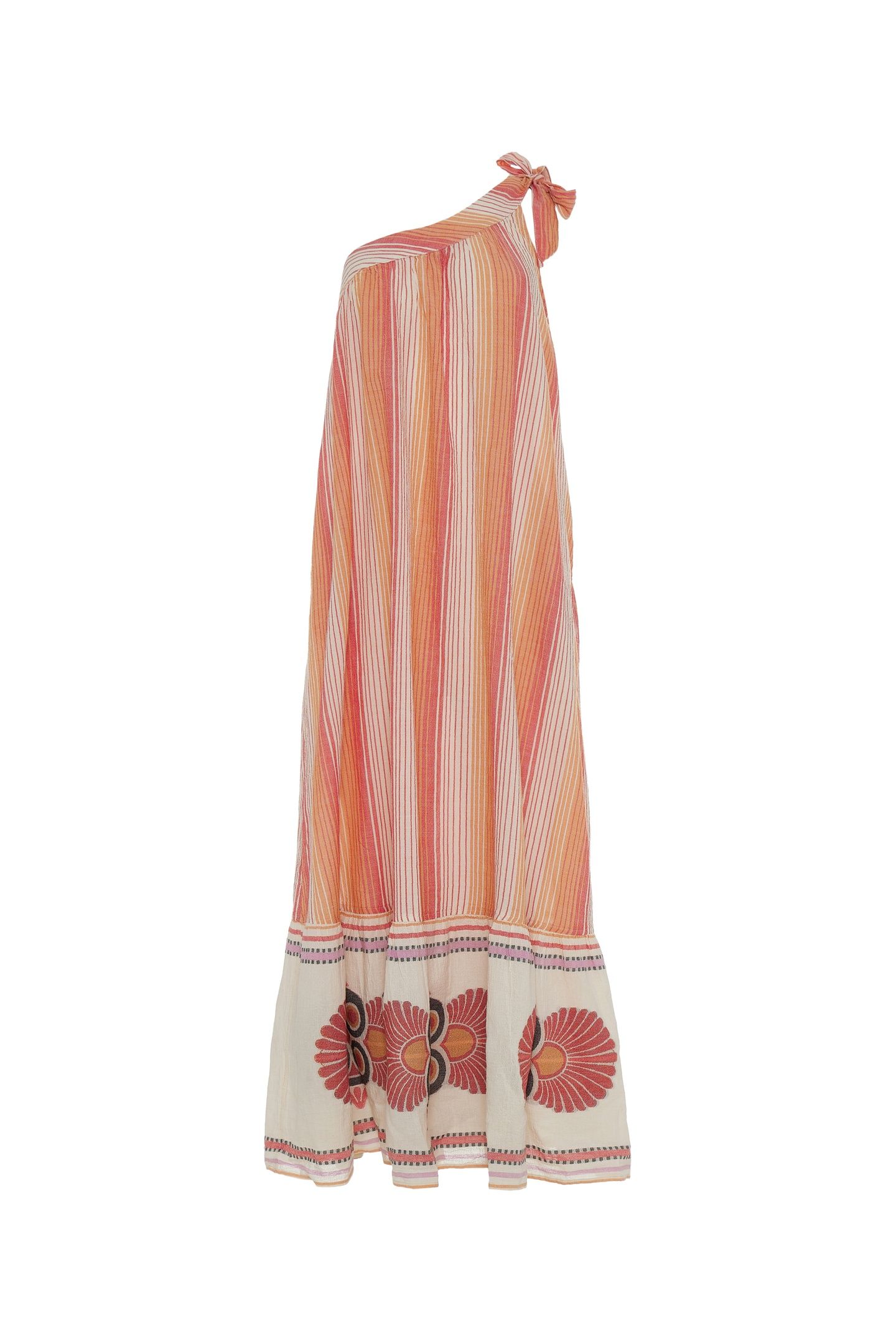 DELPHI LONG DRESS JACQUARD RED ORANGE 2