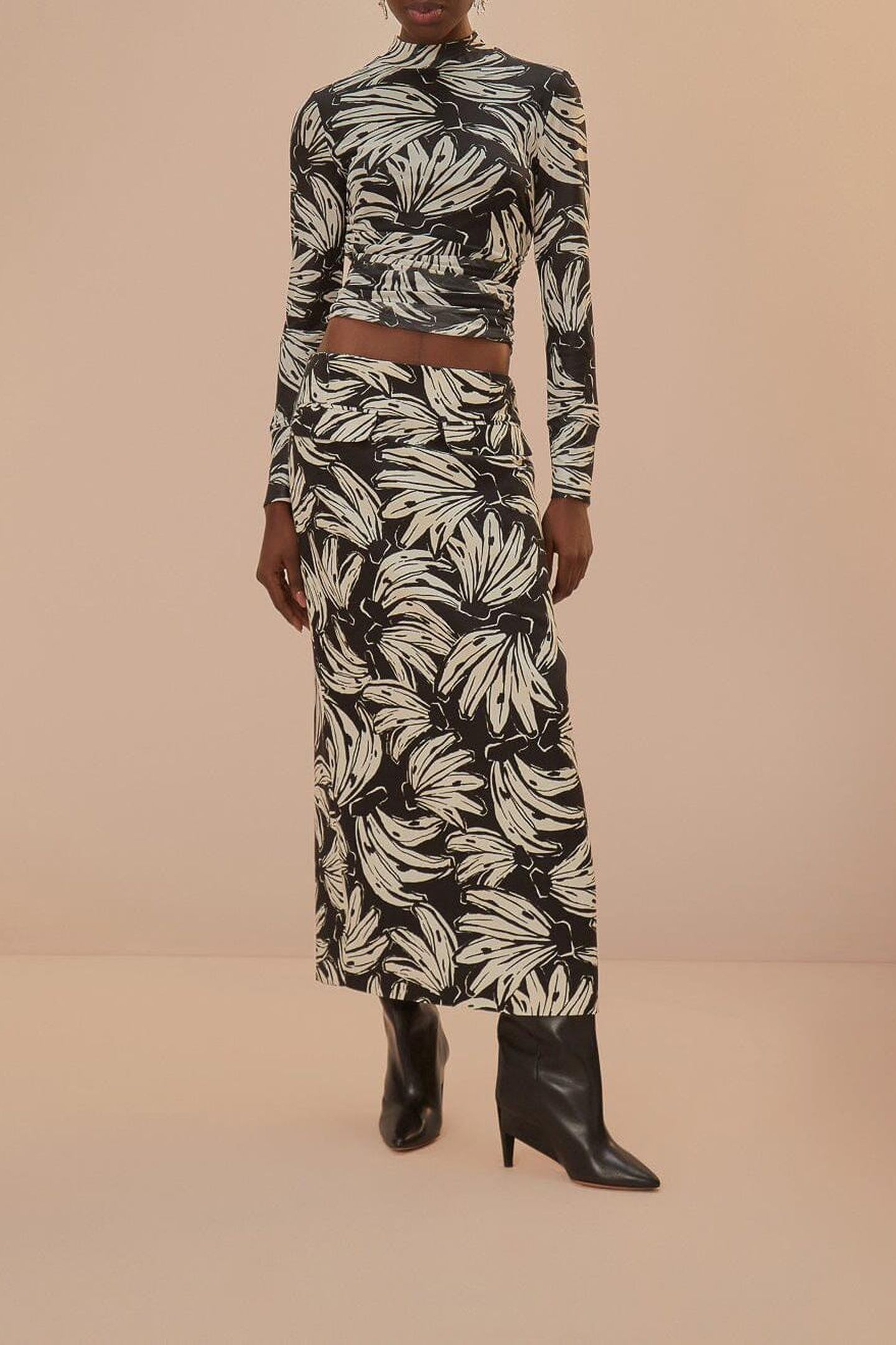 BOSSA BANANA BLACK TULLE BLOUSE 1