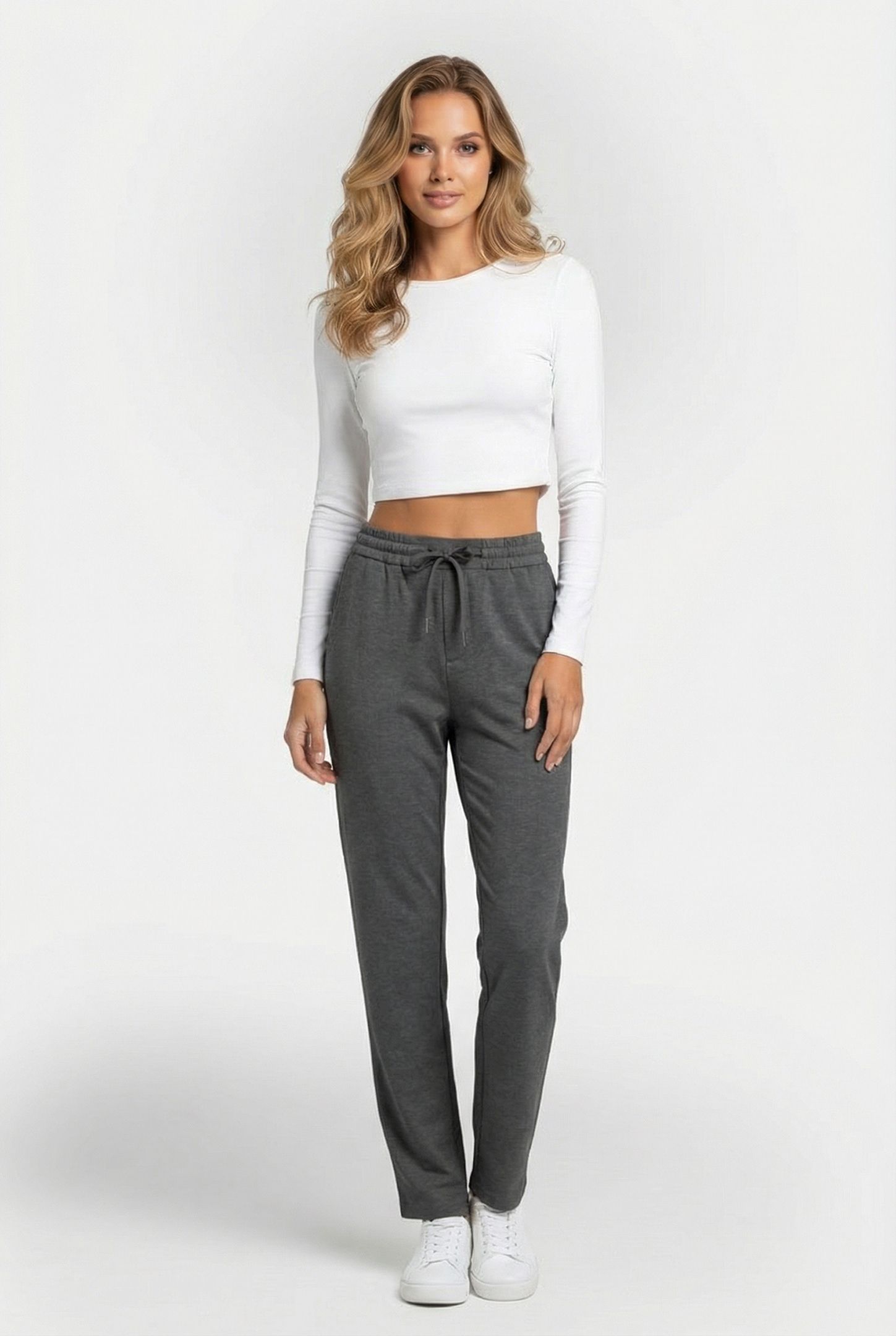 S.OLIVER PANT GREY/BLACK 1