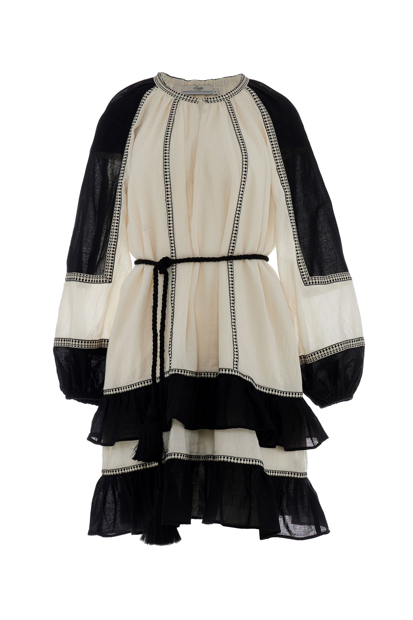EMPHASIS SHORT DRESS GAZE WITH BELT OFFWHITE 3