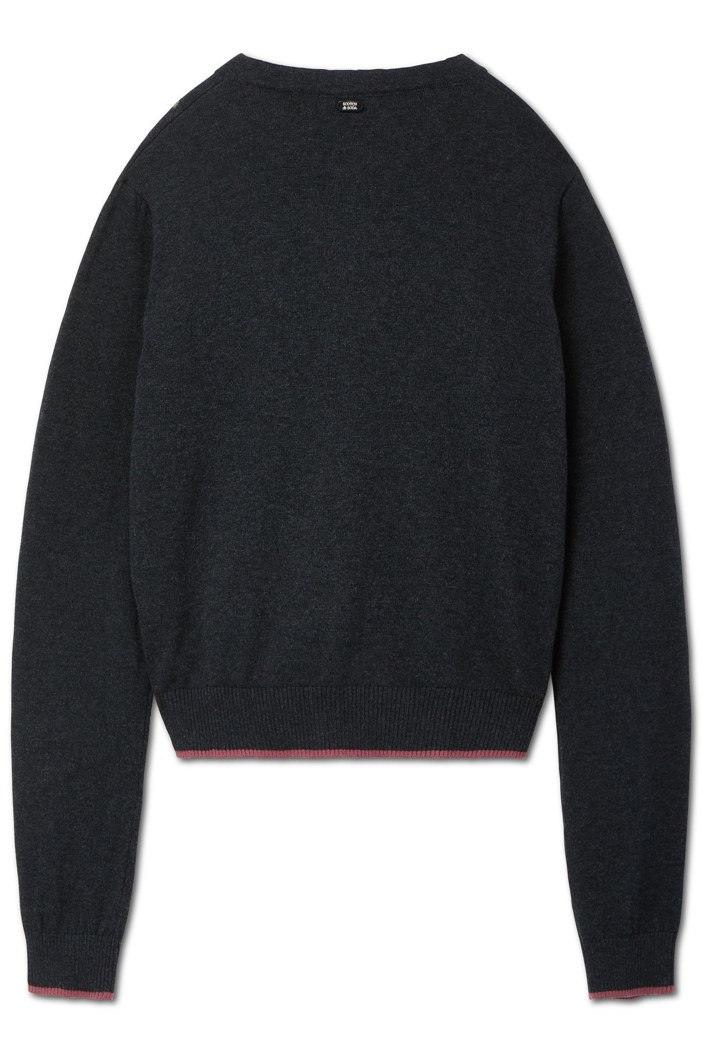 CREW NECK CARDIGAN CHARCOAL GREY HEATHER 4