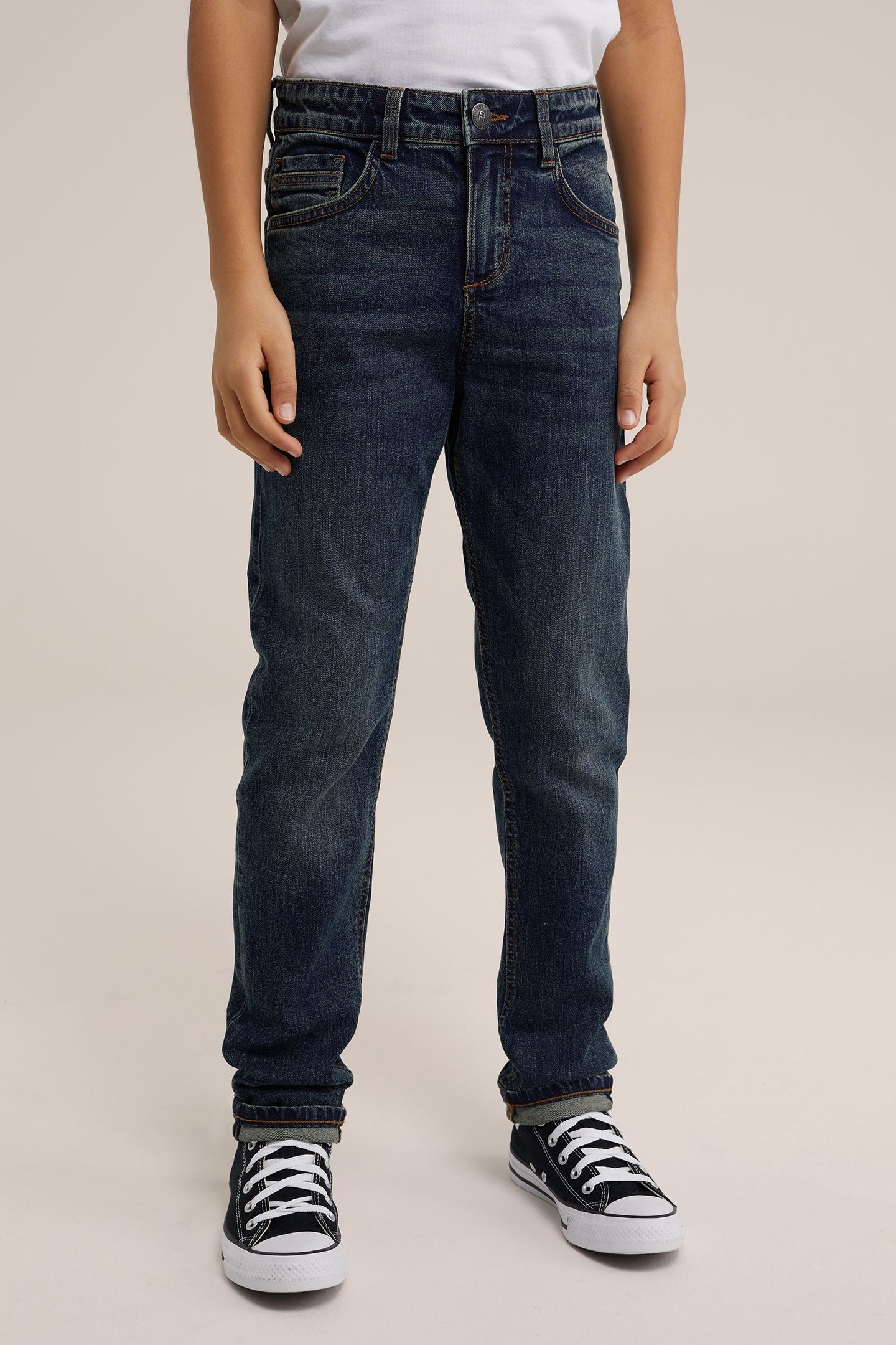 5-POCKET MID WAIST GREEN BLUE 1