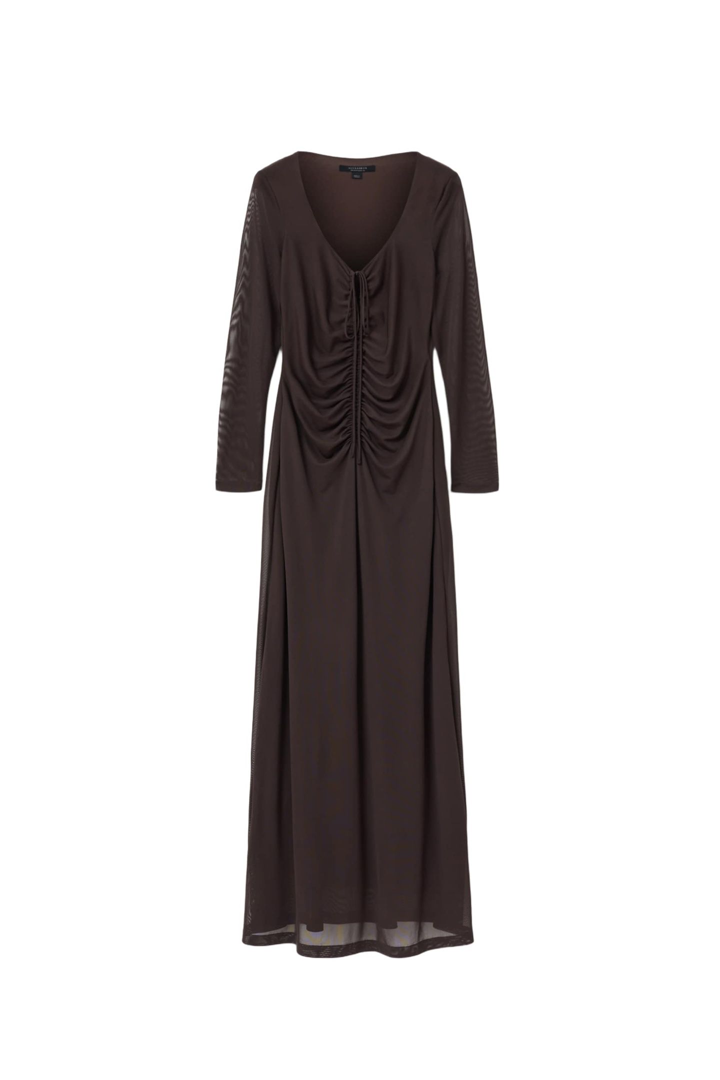 GABBY LS MESH DRESS BOTTLE BROWN 7