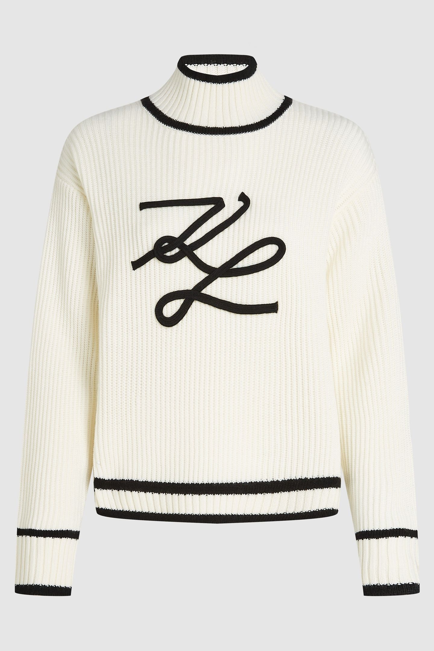 WHITE SOUTACHE AUTOGRAPH KNIT 4