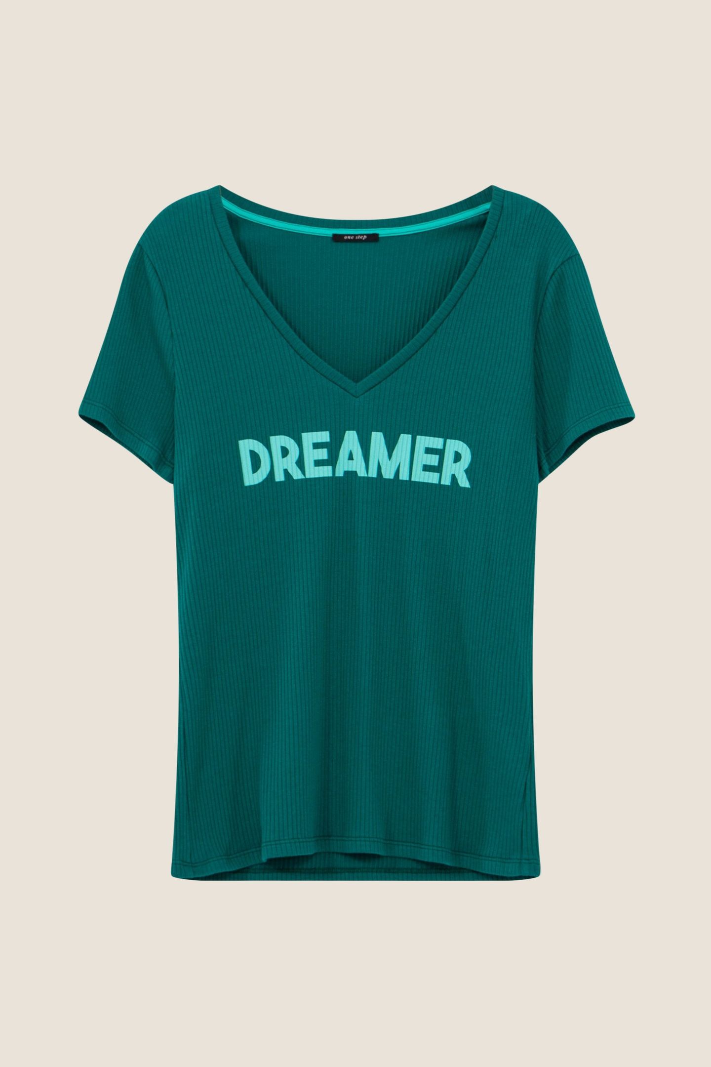 MIRO - GREEN RIBBED MESSAGE T-SHIRT 3