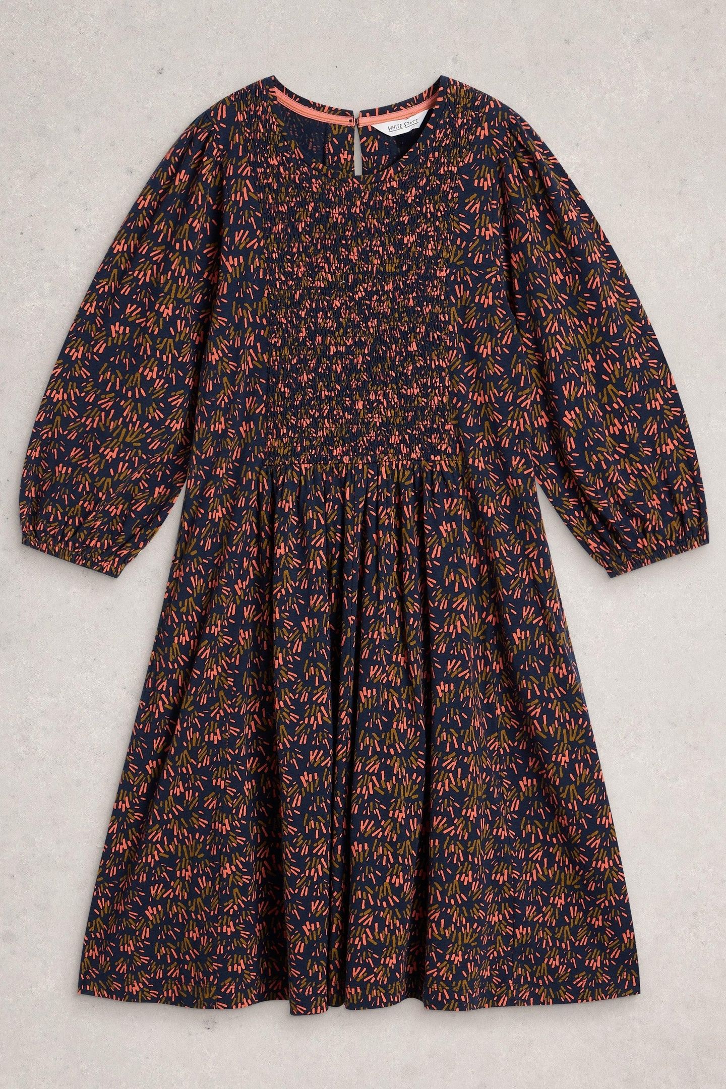 MAEVA JERSEY DRESS NAVY MULTI 4