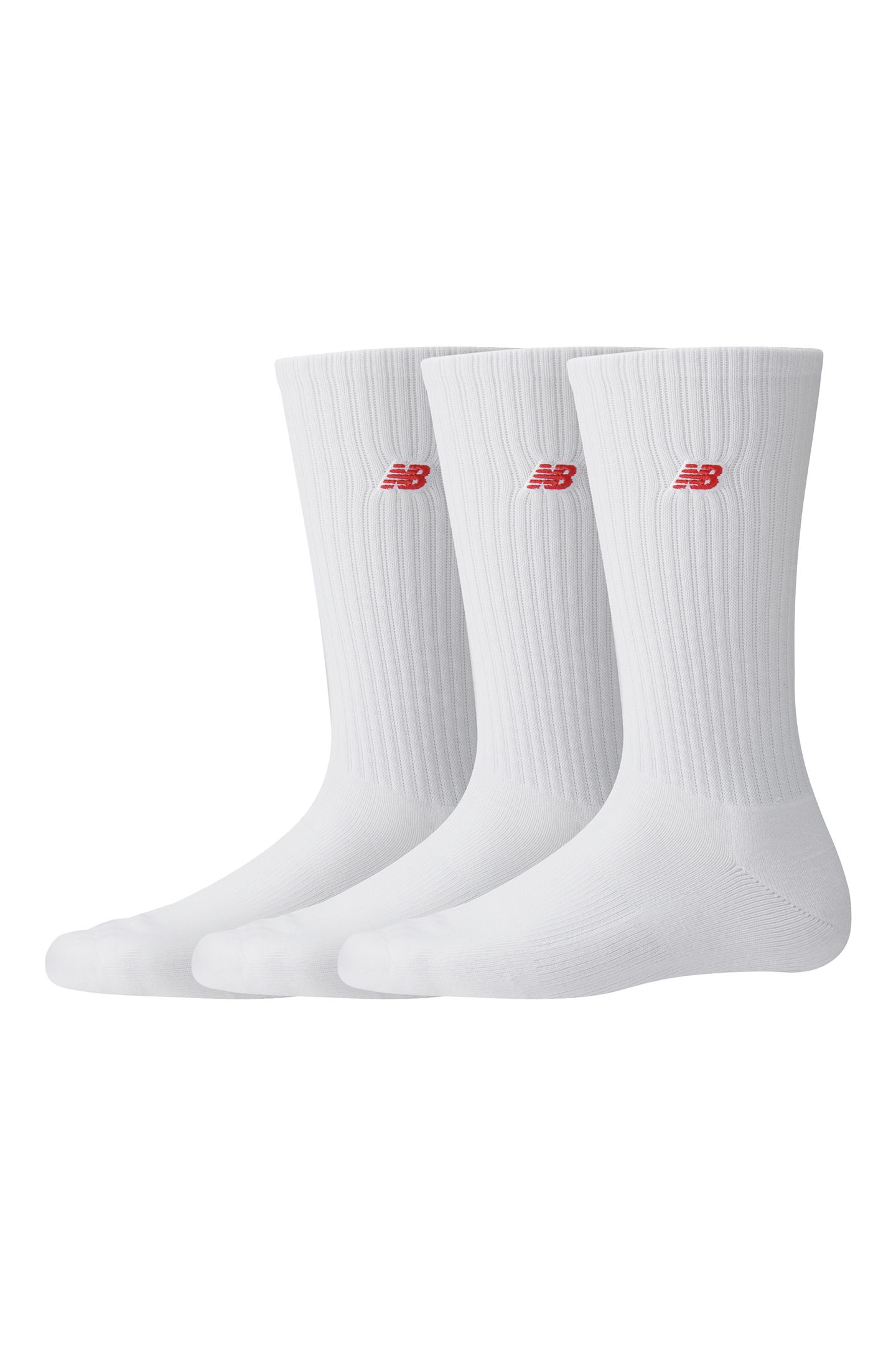 UNISEX NB PATCH LOGO CREW 3 PAIRS WHITE 1