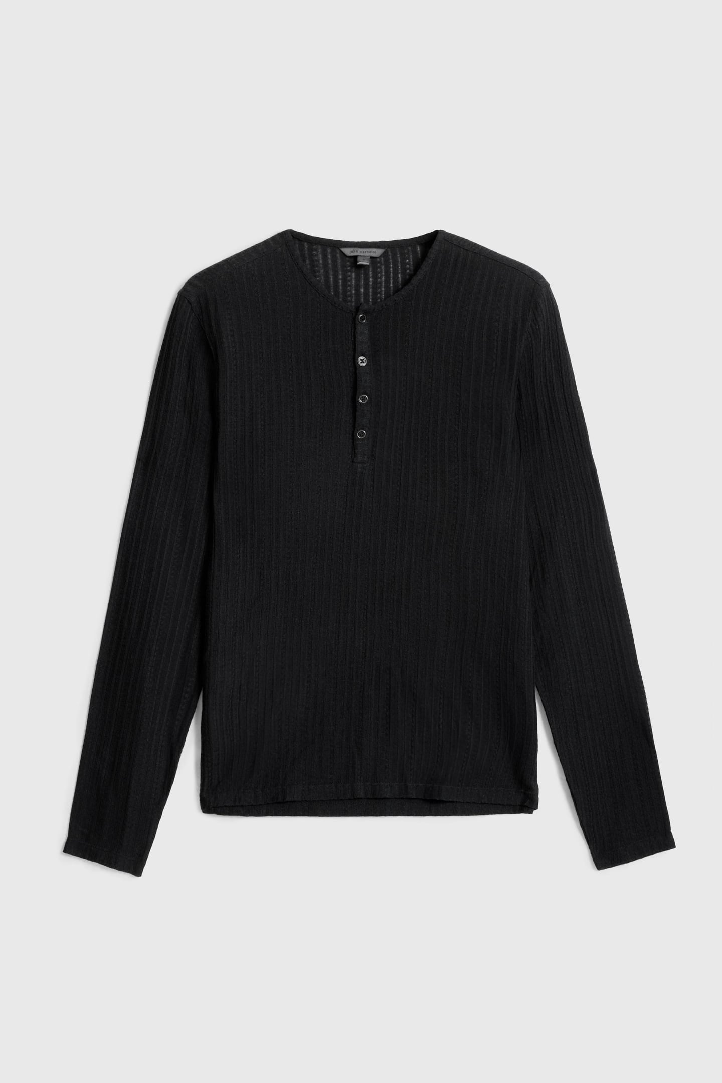 ARAUJO REGULAR FIT LS HENLEY WITH FLOAT BLACK 2