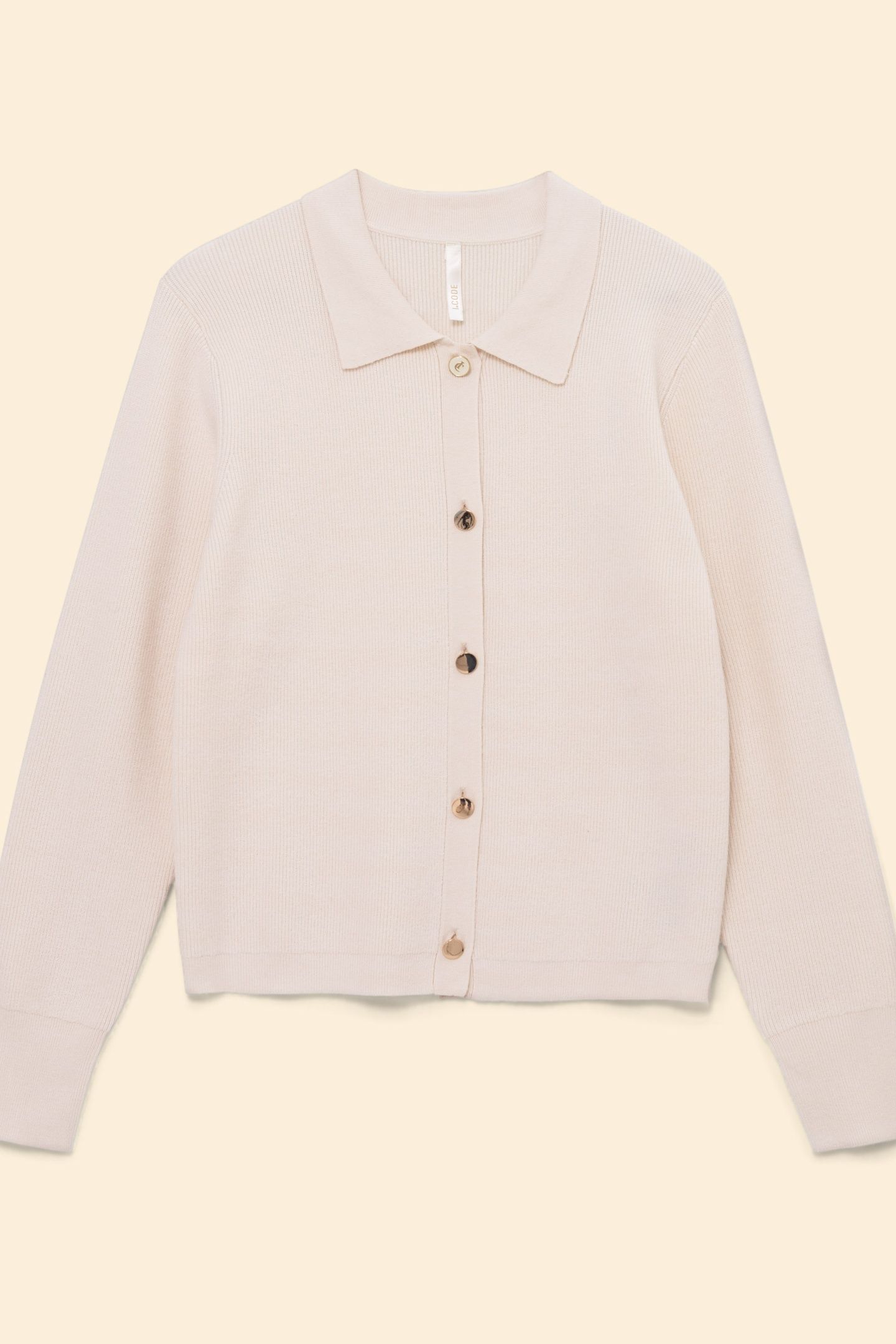 ECRU KNIT POLO COLLAR CARDIGAN ECRU 6